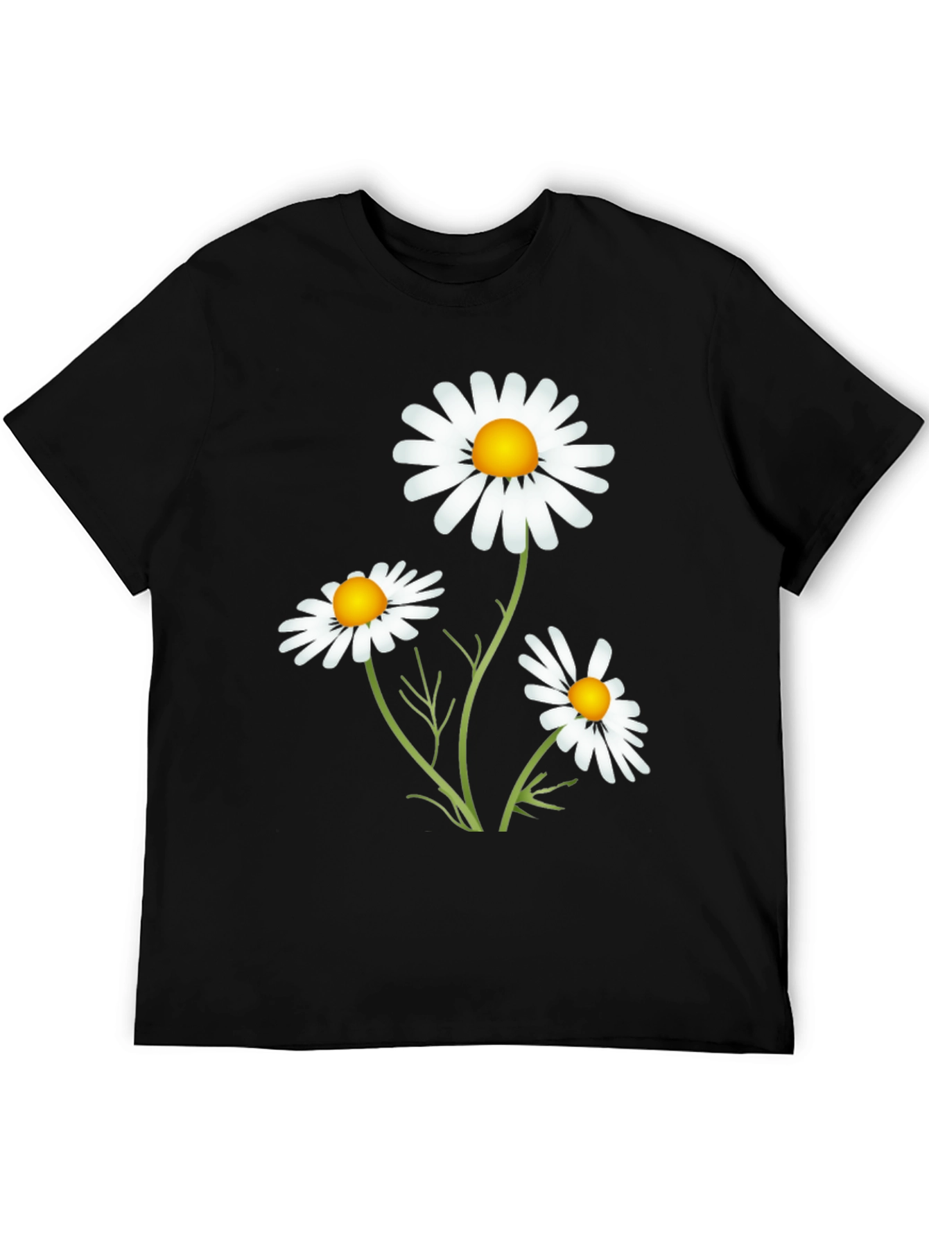 Daisy Graphic T-Shirt - Casual Black Tee