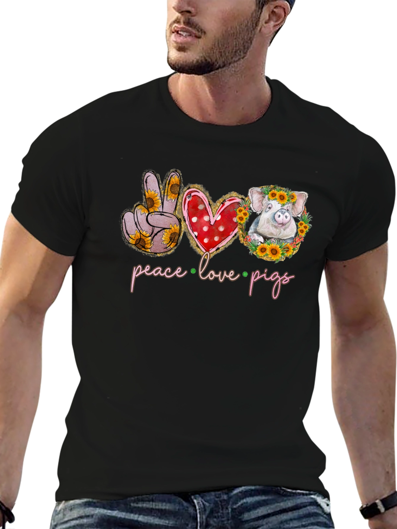 Peace Love Pigs Graphic Tee
