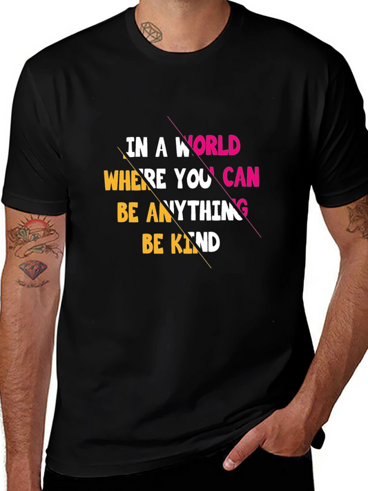 Be Kind Graphic Tee - Mens Black T-Shirt