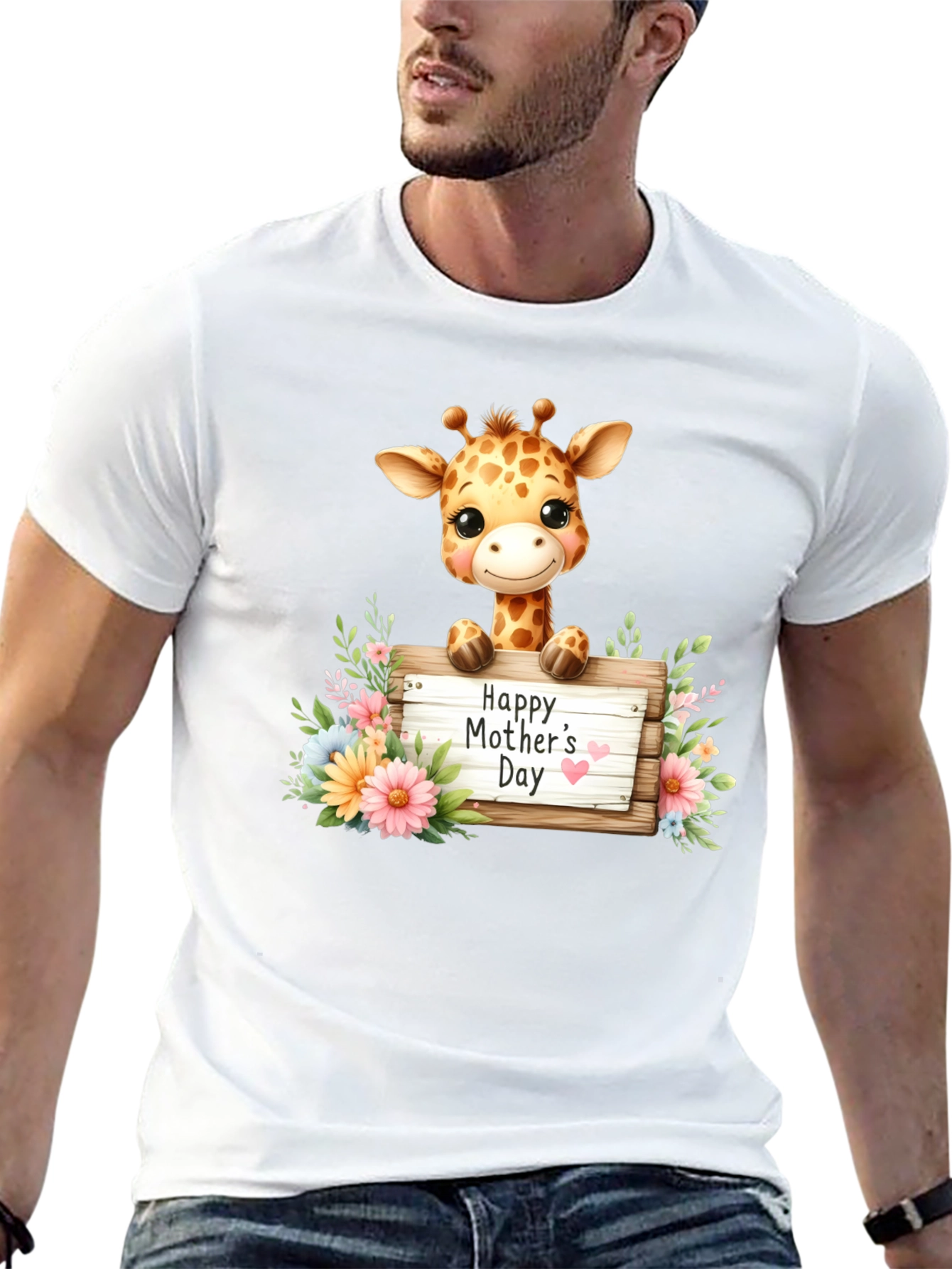Happy Mothers Day Giraffe Tee