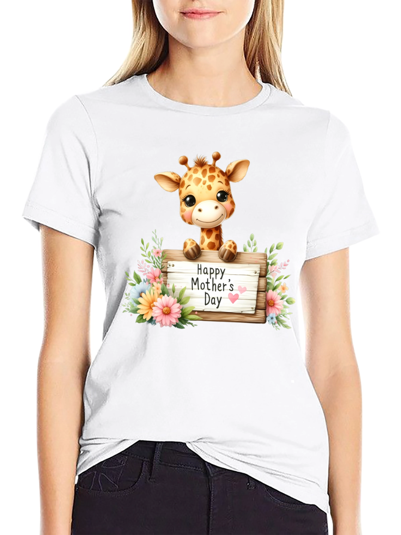 Happy Mothers Day Giraffe Tee