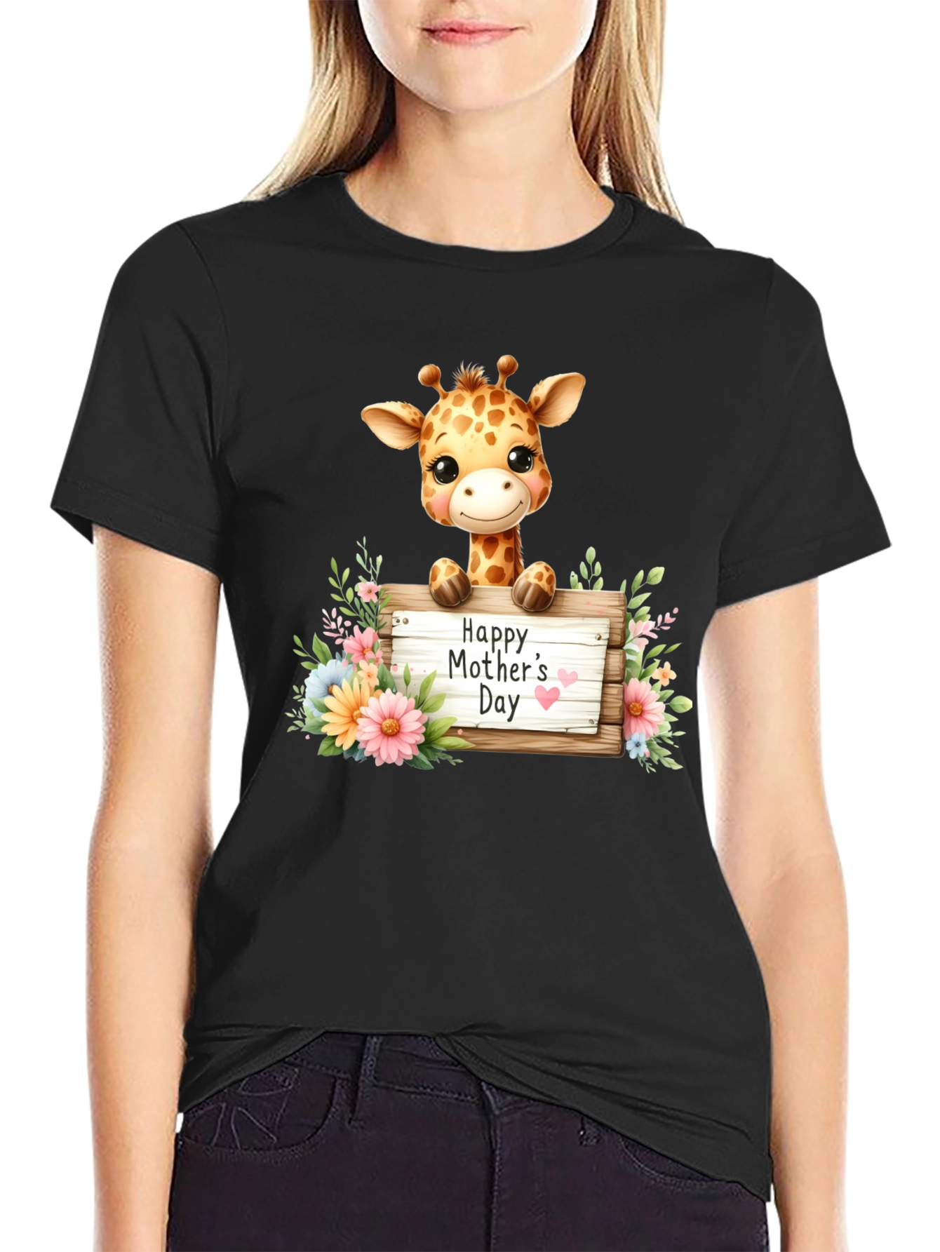 Happy Mothers Day Giraffe Tee
