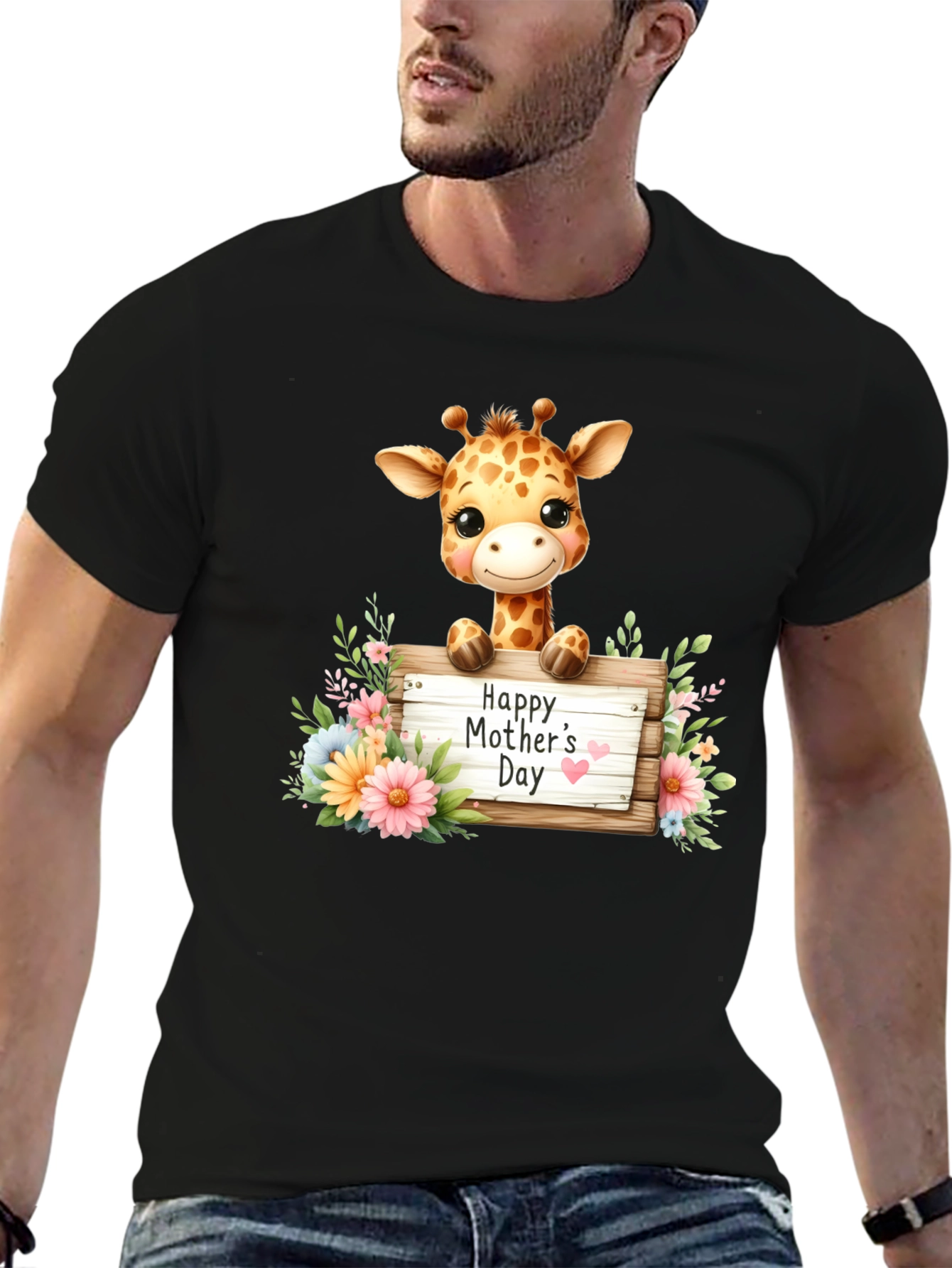 Happy Mothers Day Giraffe Tee