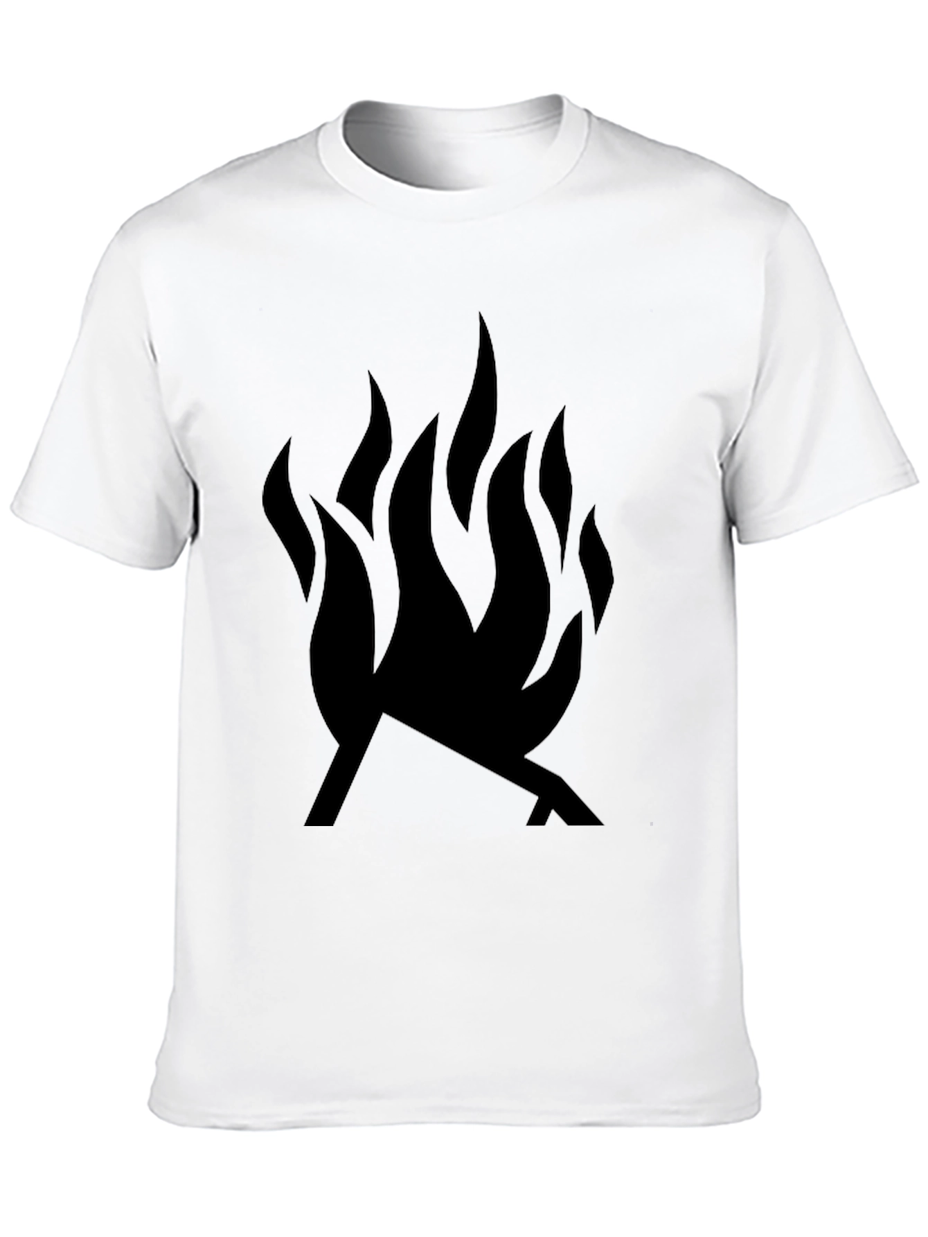 Black Tee with Campfire Graphic