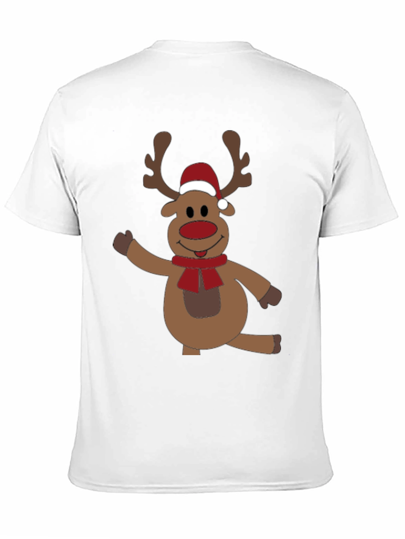 Festive Reindeer Graphic Tee - Holiday Fun
