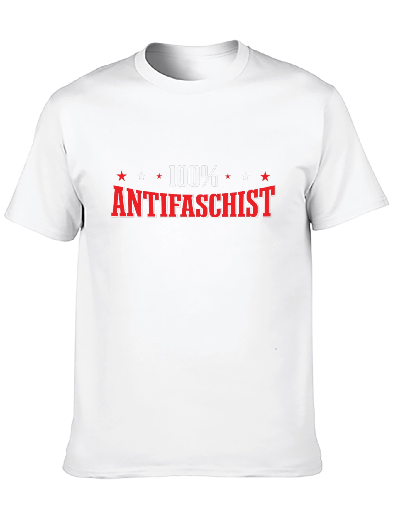 100% Antifascist Black T-Shirt - Bold Statement Tee