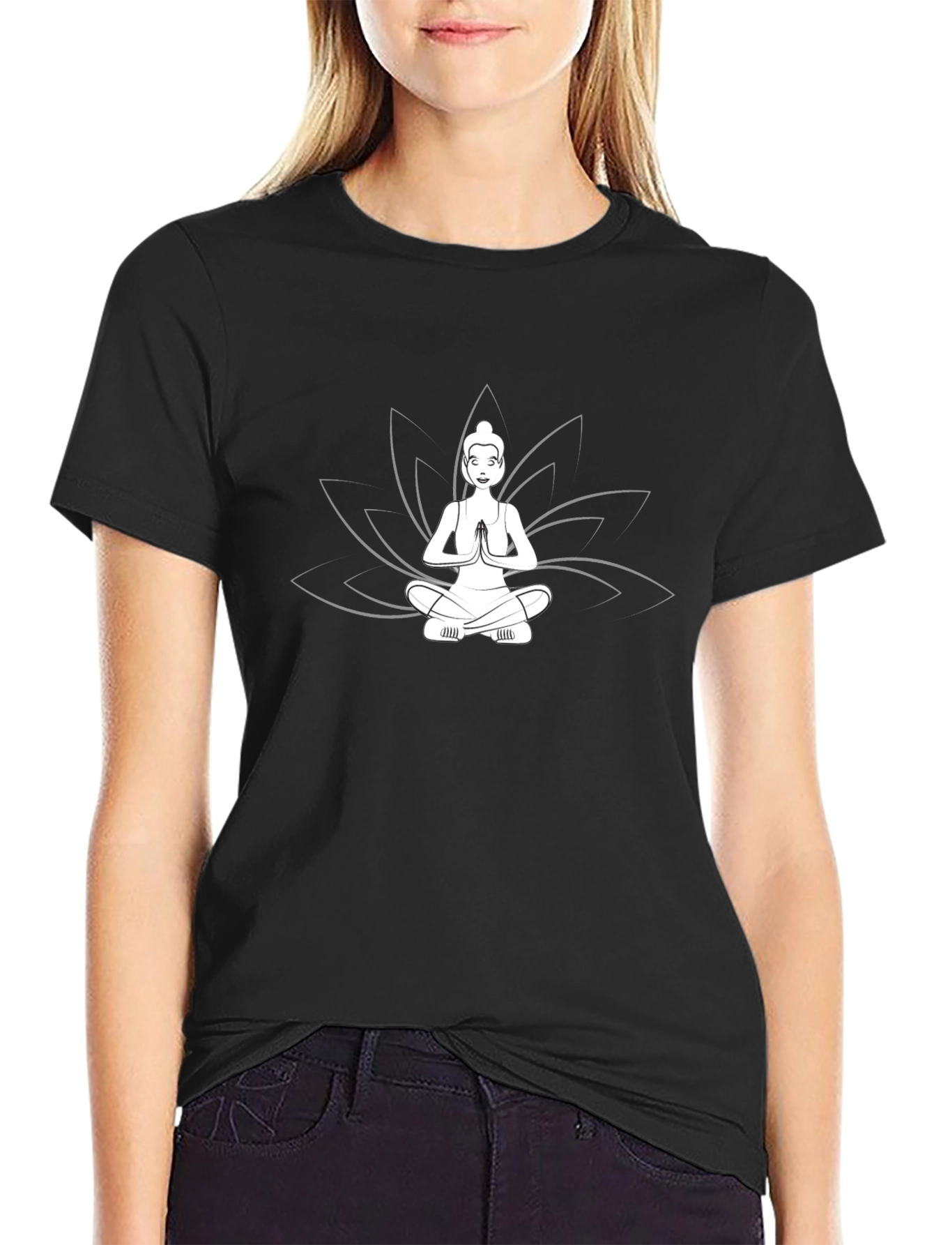 Zen Meditation Lotus Graphic T-Shirt