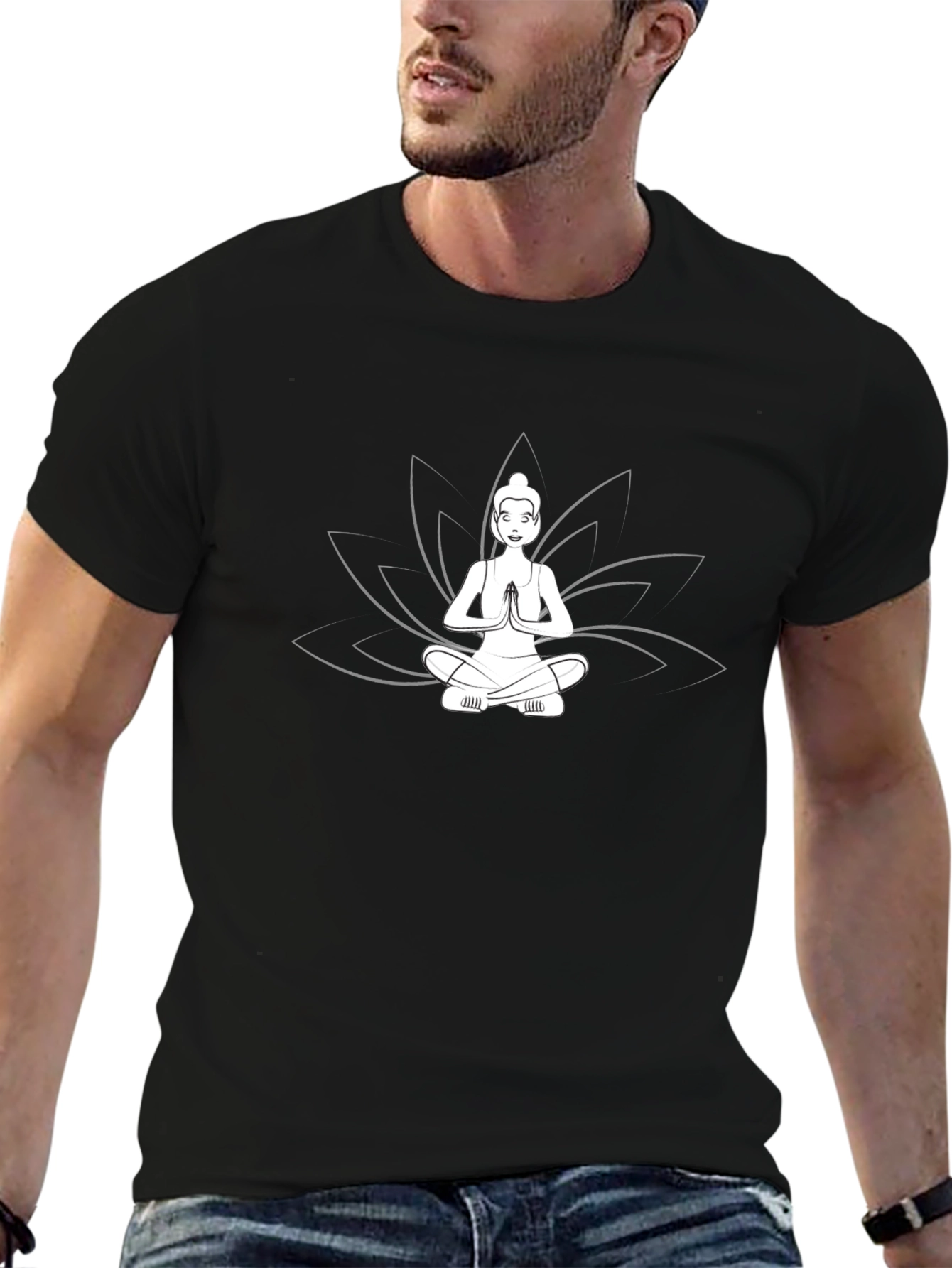 Zen Meditation Lotus Graphic T-Shirt