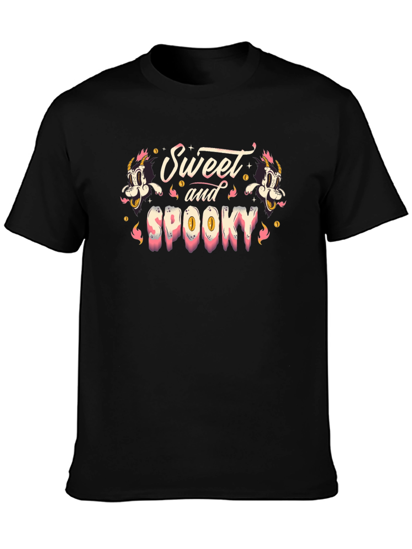 Sweet and Spooky Graphic Print T-Shirt