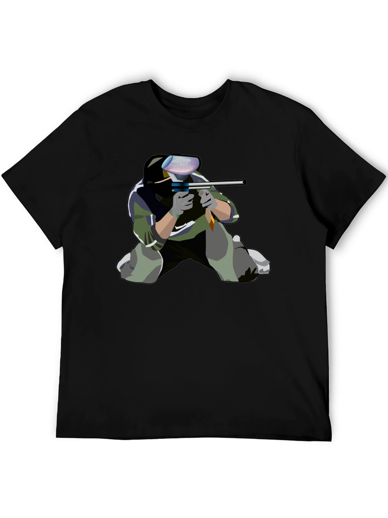 Paintball Player Graphic T-Shirt