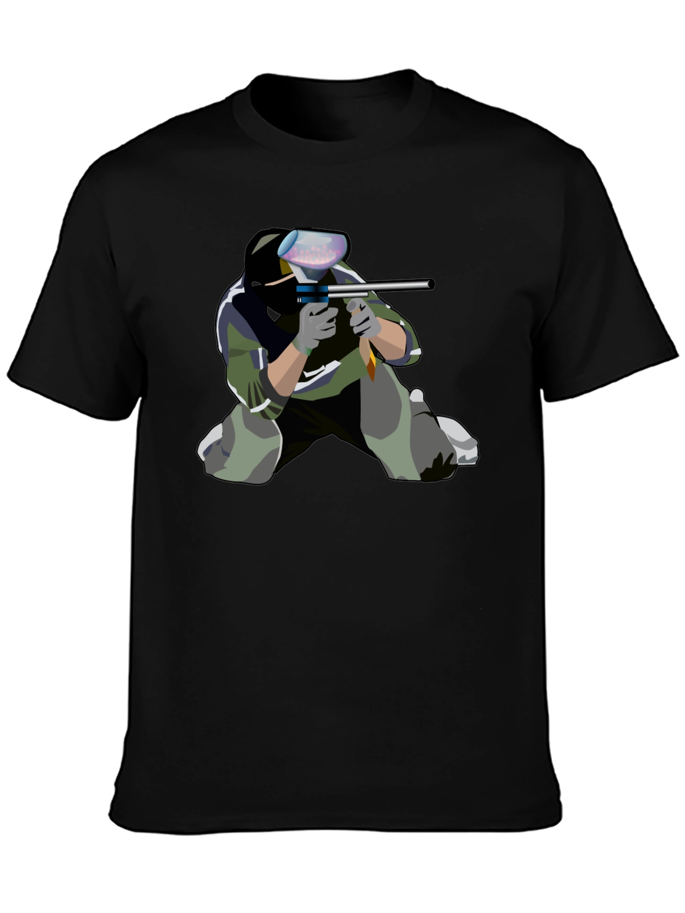 Paintball Player Graphic T-Shirt