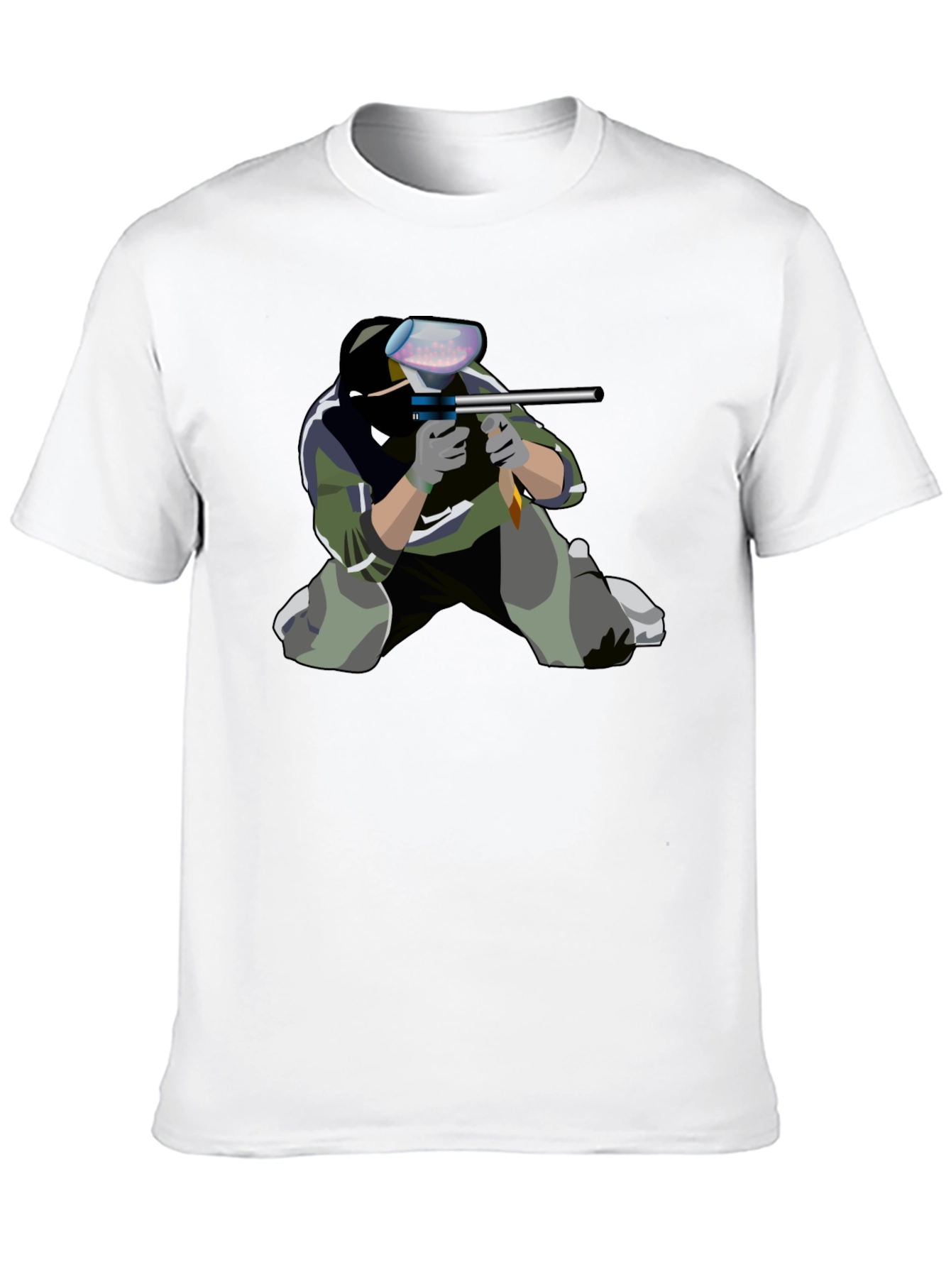 Paintball Player Graphic T-Shirt