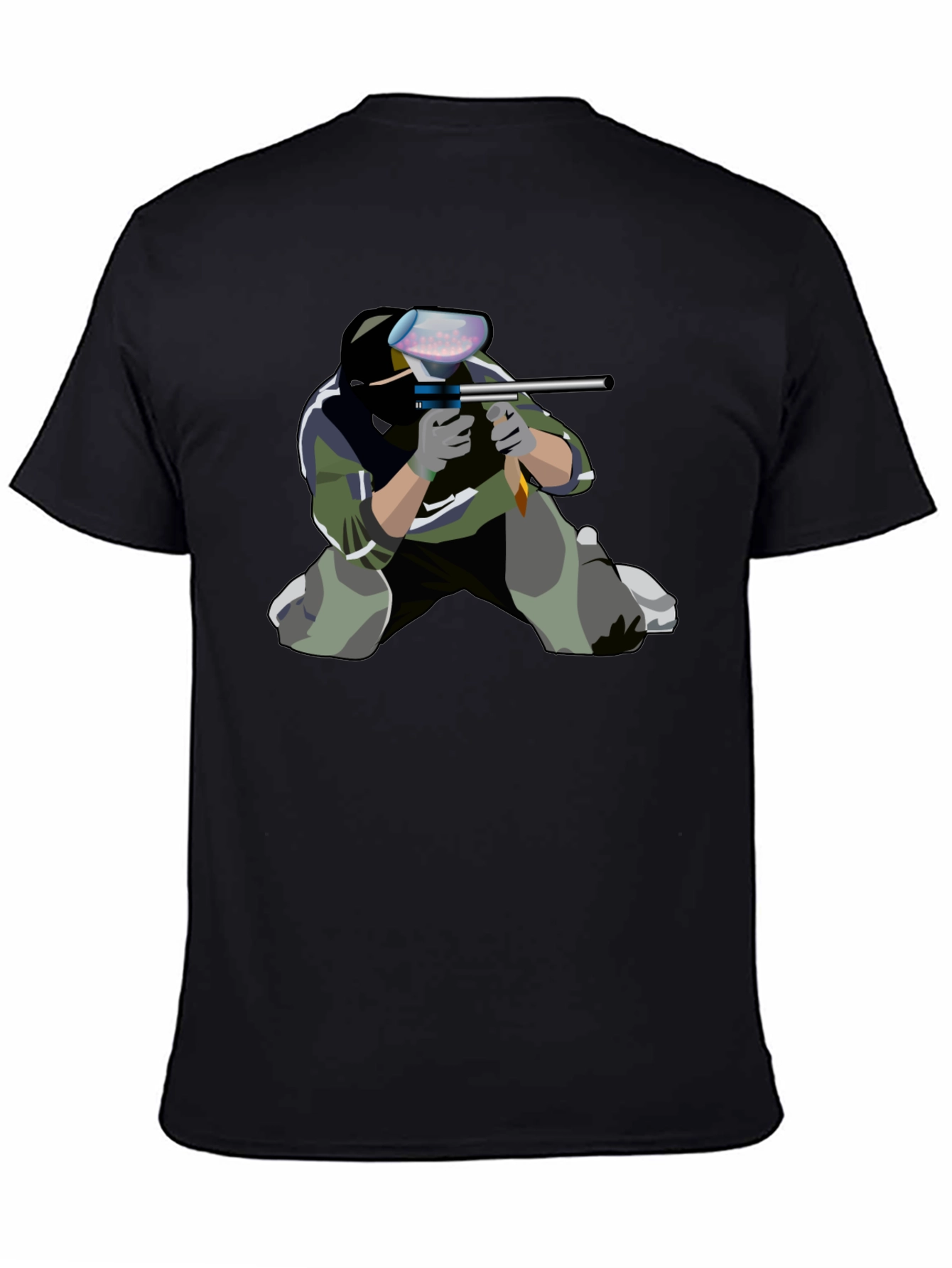 Paintball Player Graphic T-Shirt