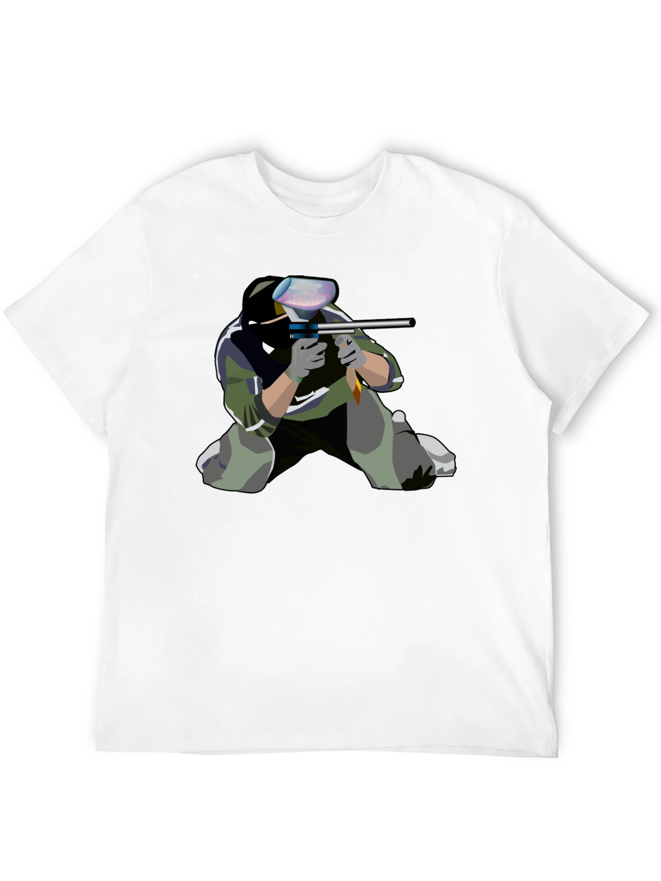 Paintball Player Graphic T-Shirt