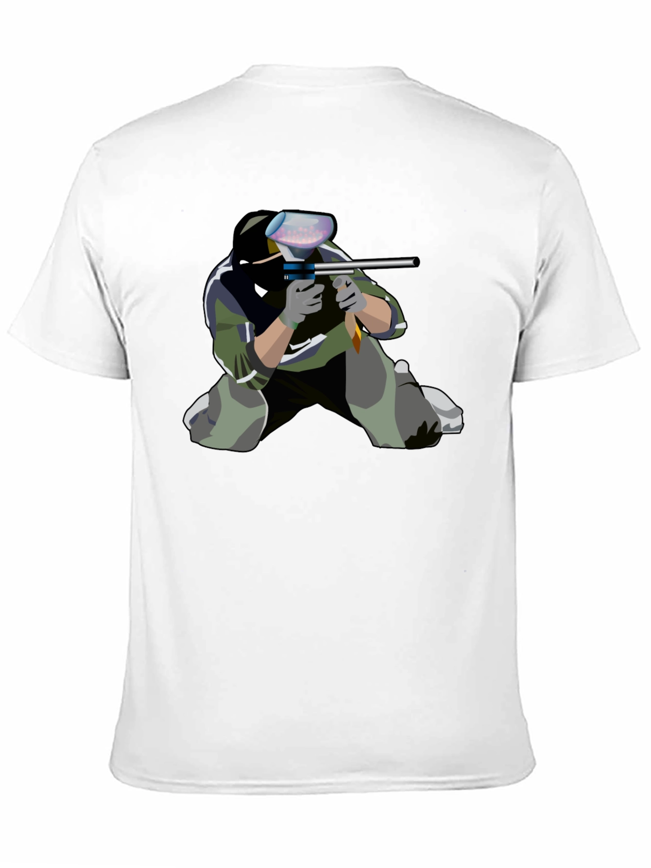 Paintball Player Graphic T-Shirt