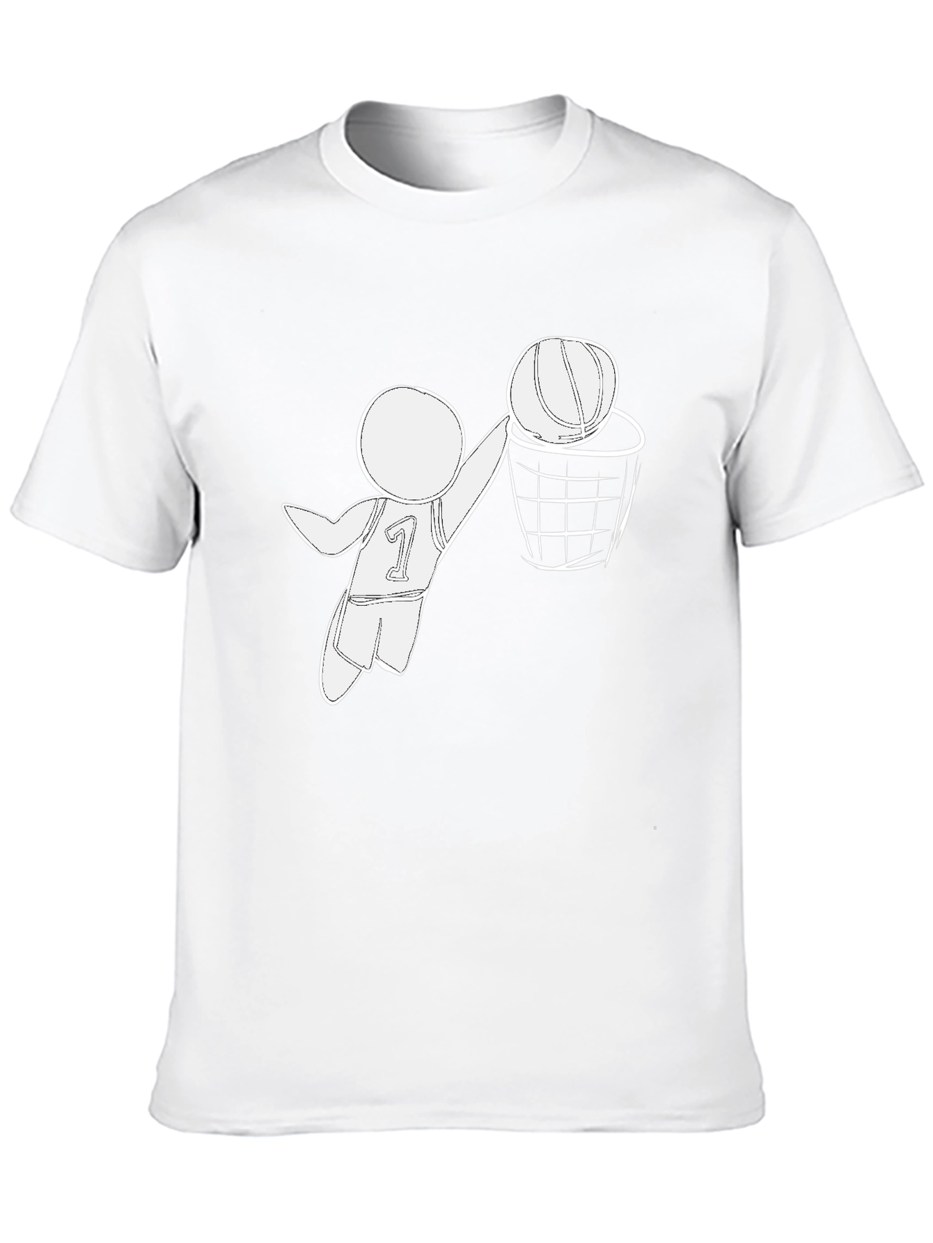 Basketball Player Graphic T-Shirt - Black