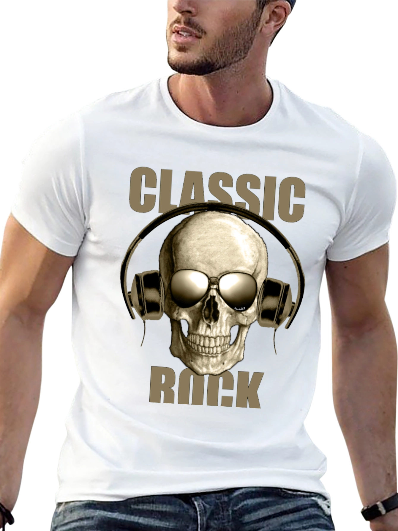 Classic Rock Skull Graphic T-Shirt