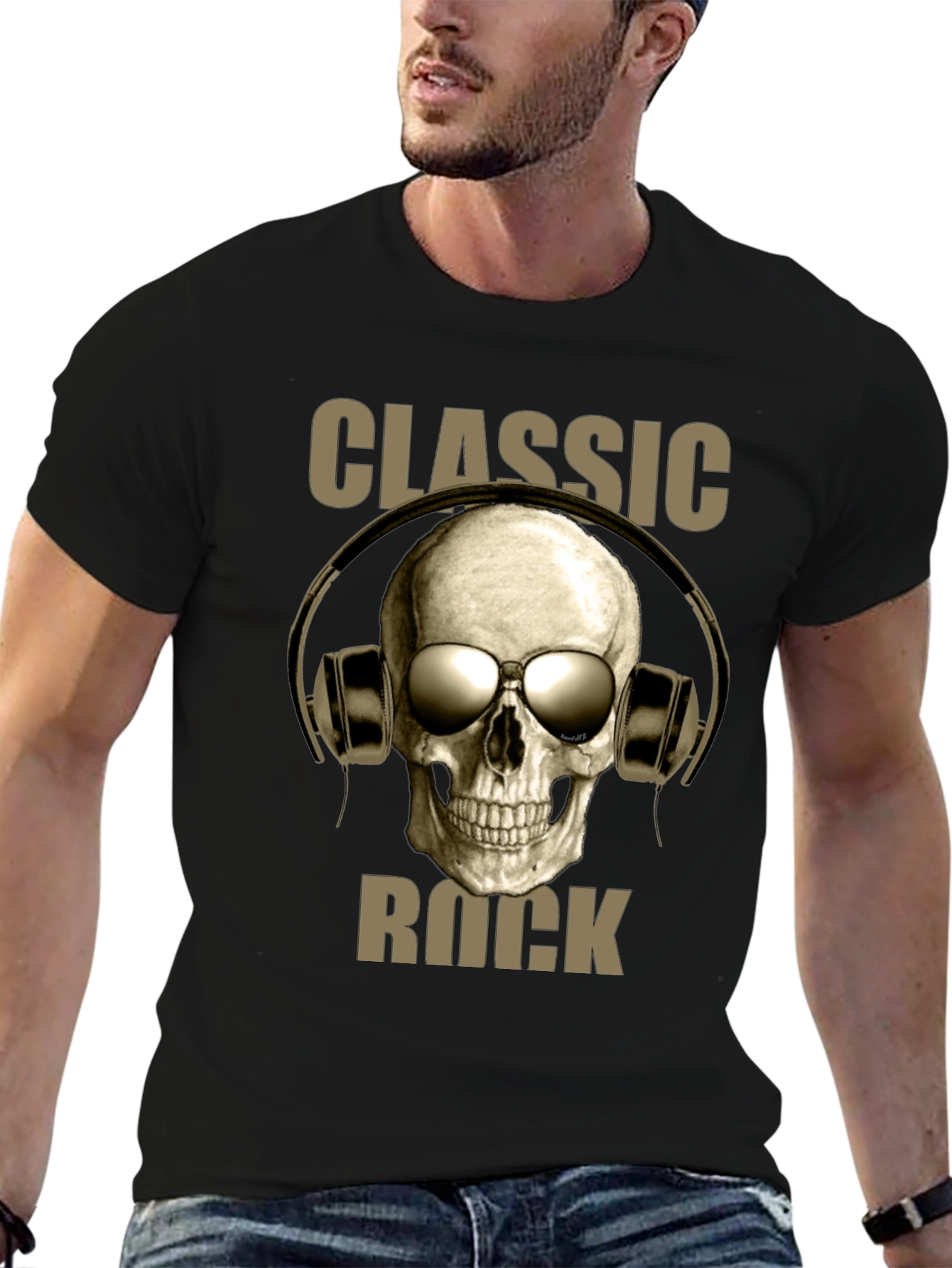Classic Rock Skull Graphic T-Shirt