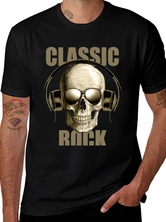 Classic Rock Skull Graphic T-Shirt