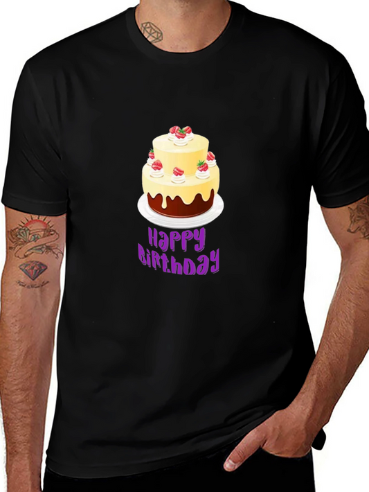 Birthday Cake Graphic Tee - Unique Celebration Style