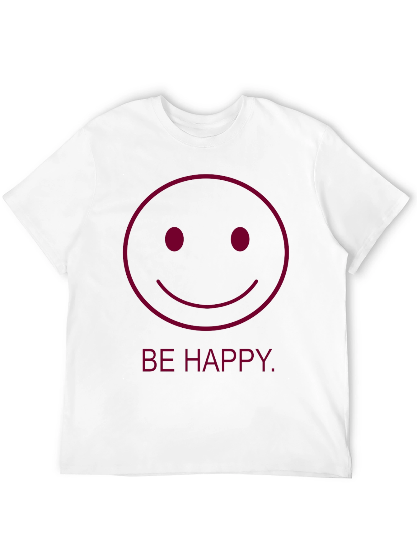 Be Happy Graphic Tee - Smiley Face Black T-Shirt