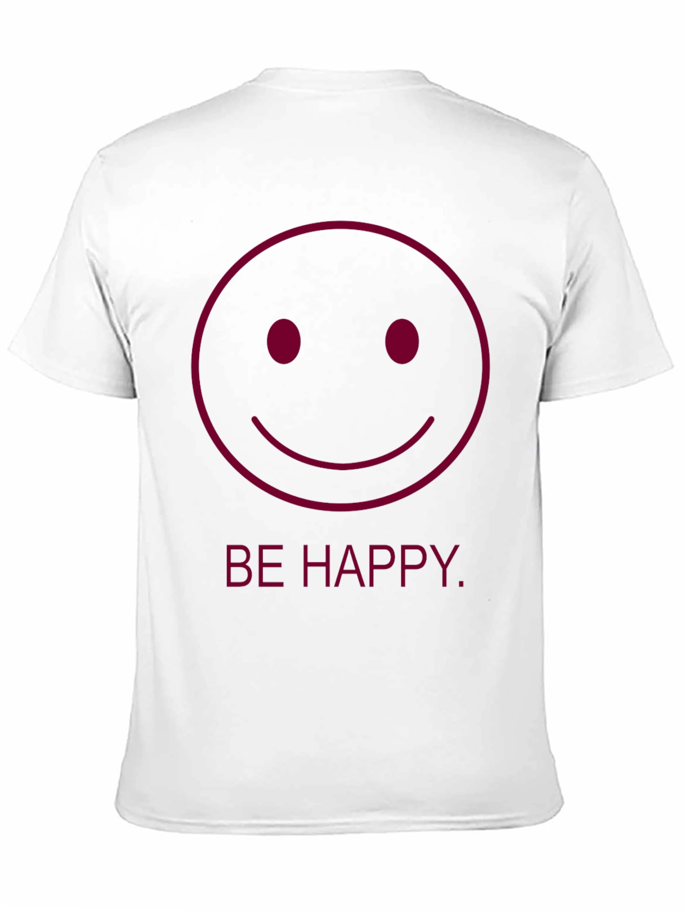 Be Happy Graphic Tee - Smiley Face Black T-Shirt