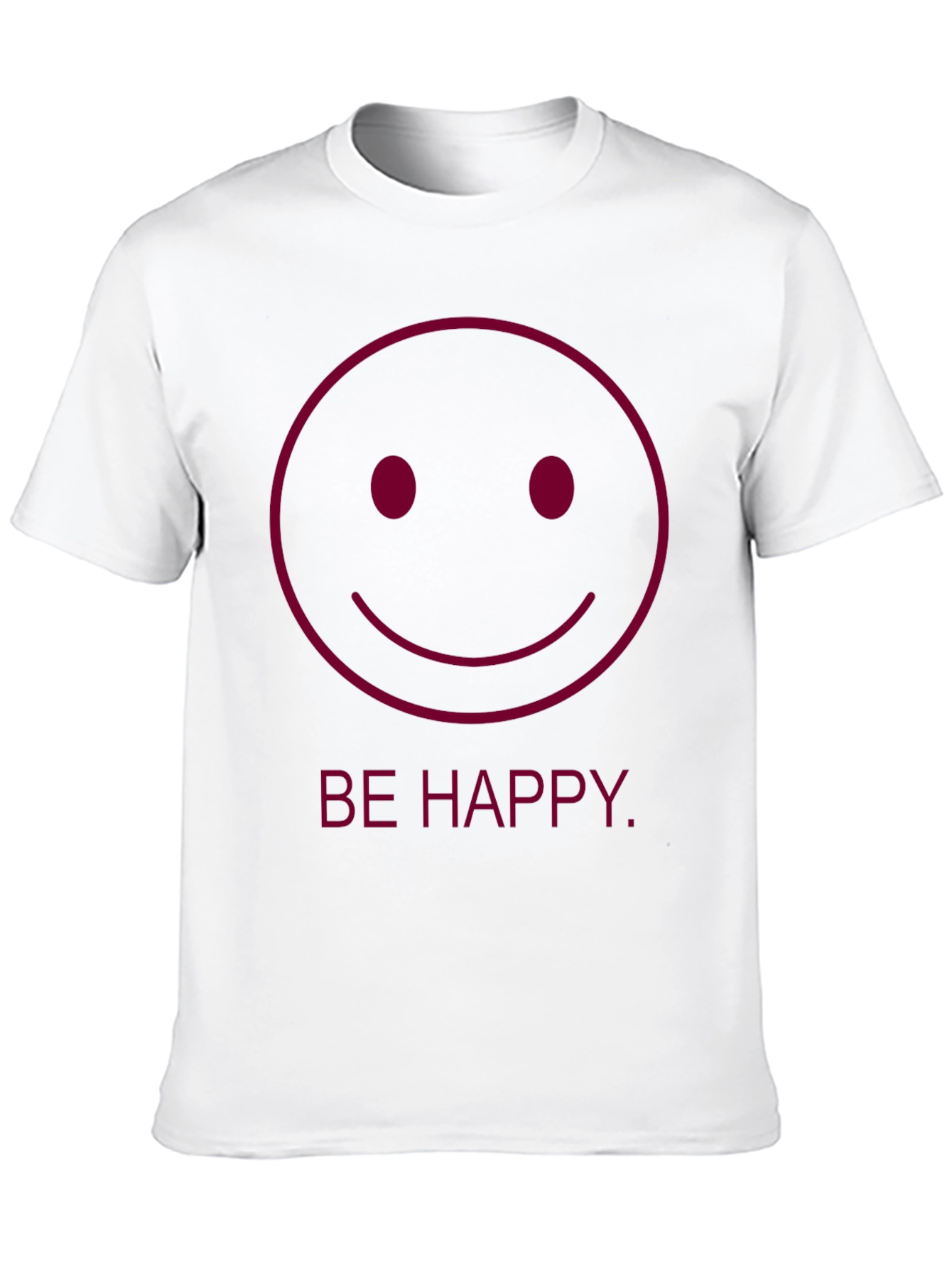 Be Happy Graphic Tee - Smiley Face Black T-Shirt