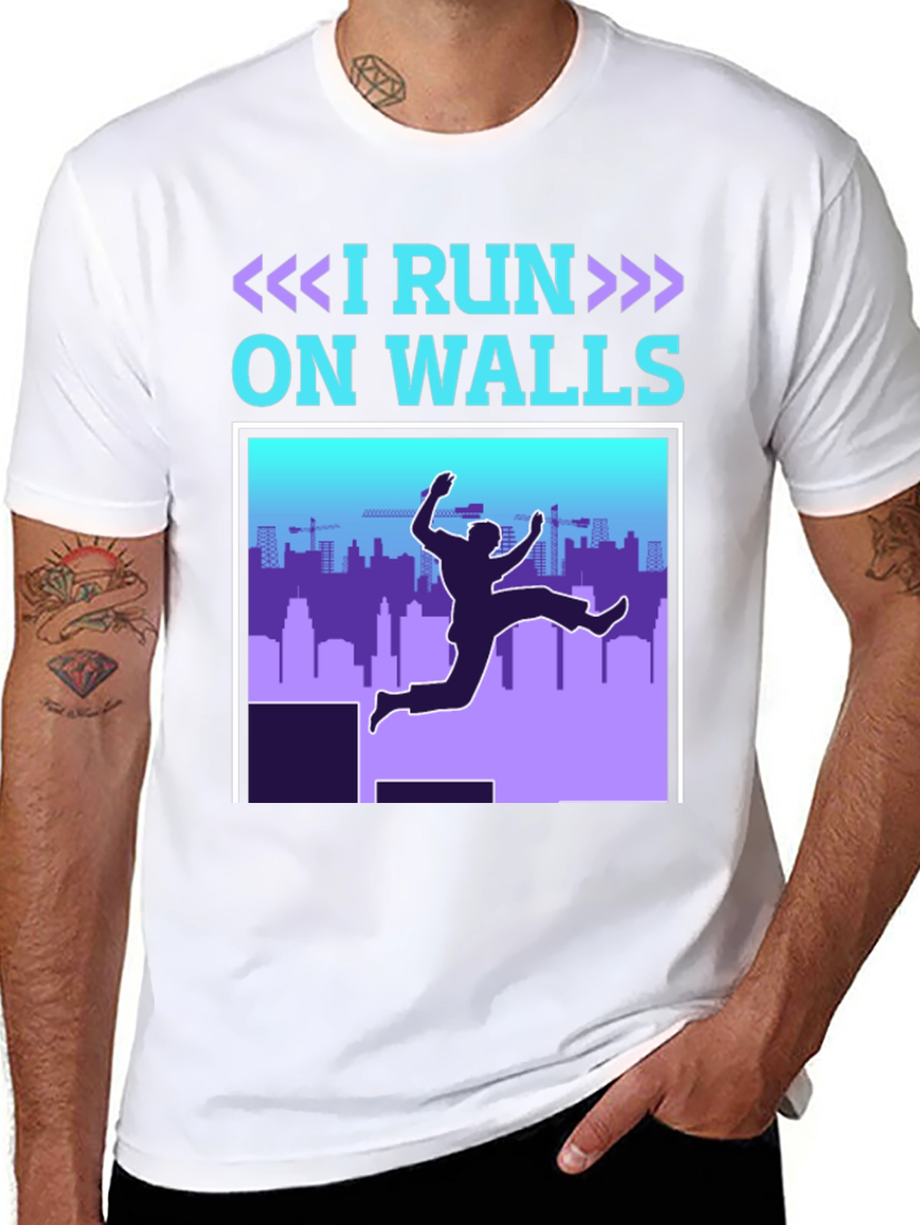 I Run On Walls T-Shirt - Parkour Athlete Apparel