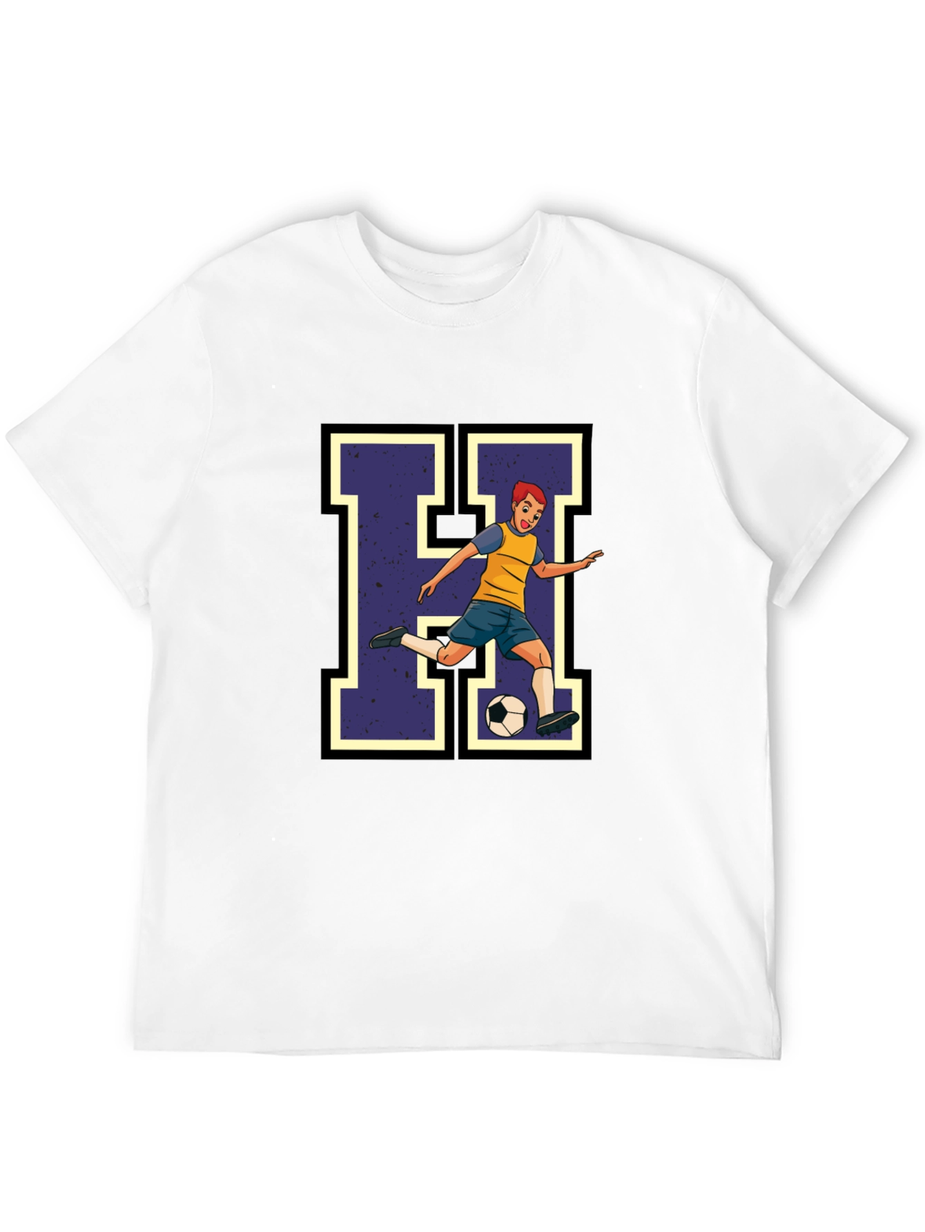 Soccer Player H Graphic Tee - Black