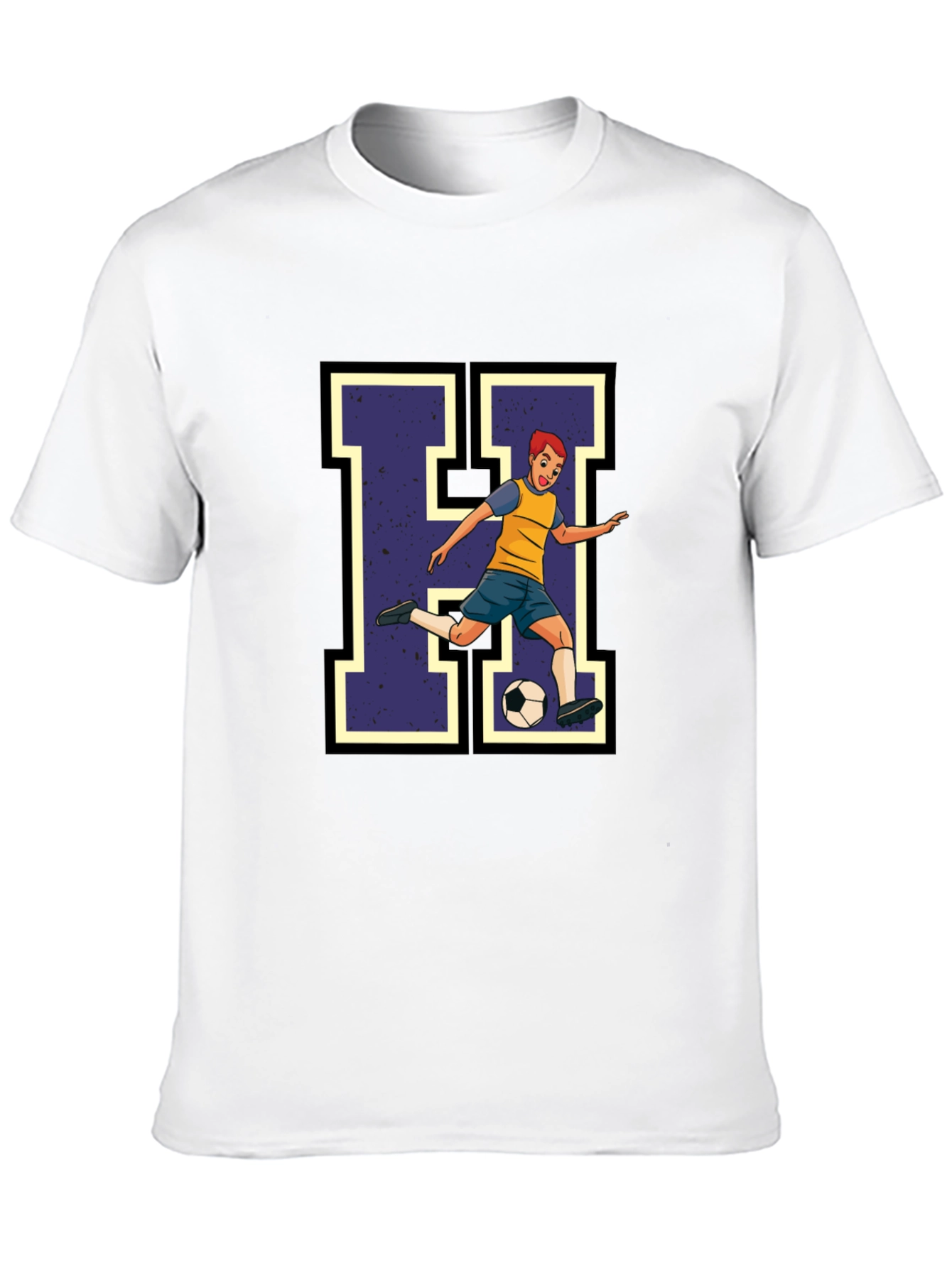 Soccer Player H Graphic Tee - Black