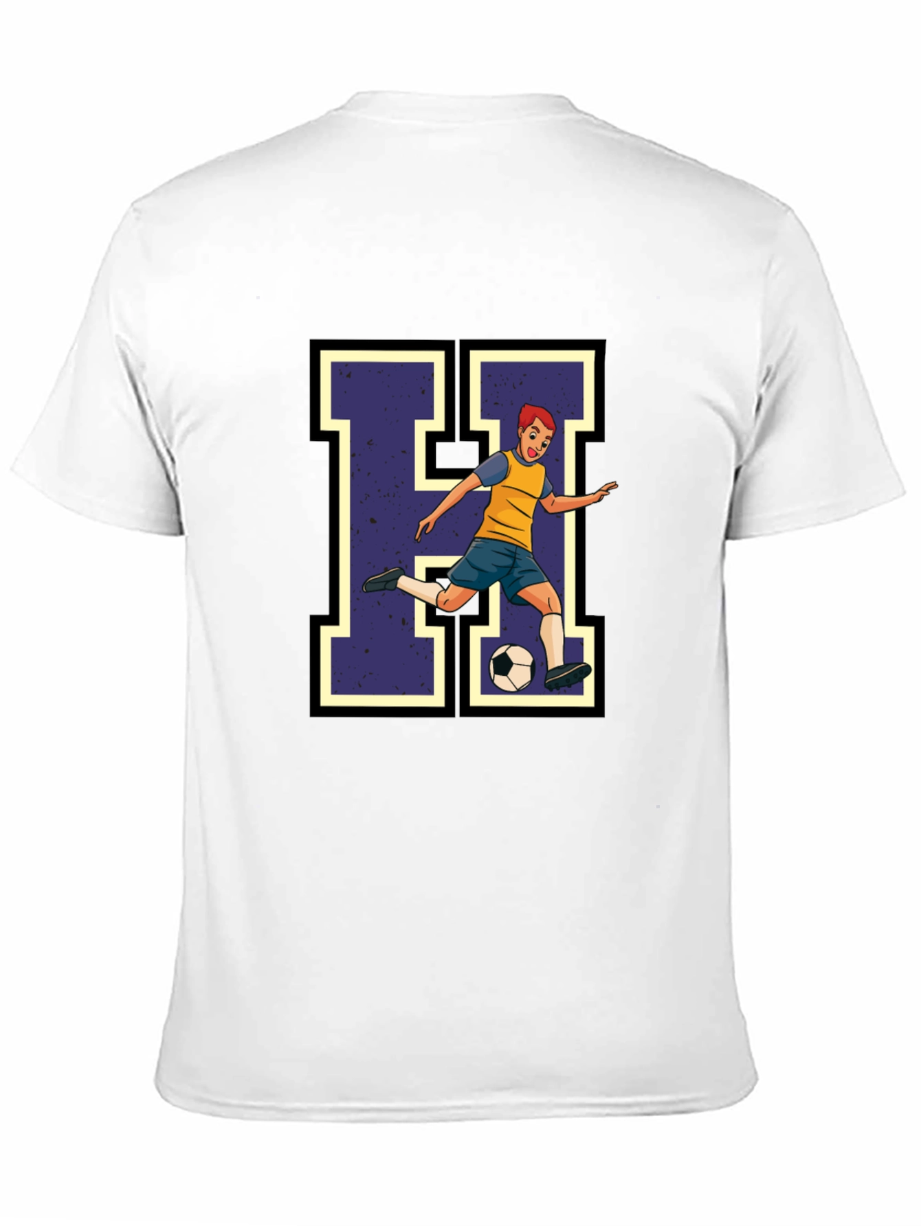 Soccer Player H Graphic Tee - Black