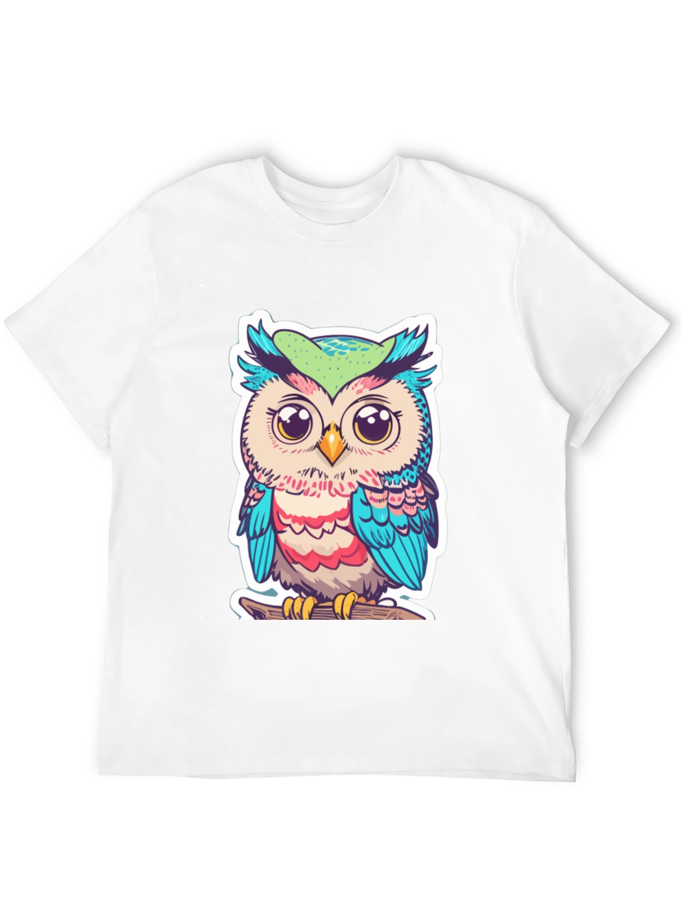 Cute Owl Graphic T-Shirt - Black Cotton Tee