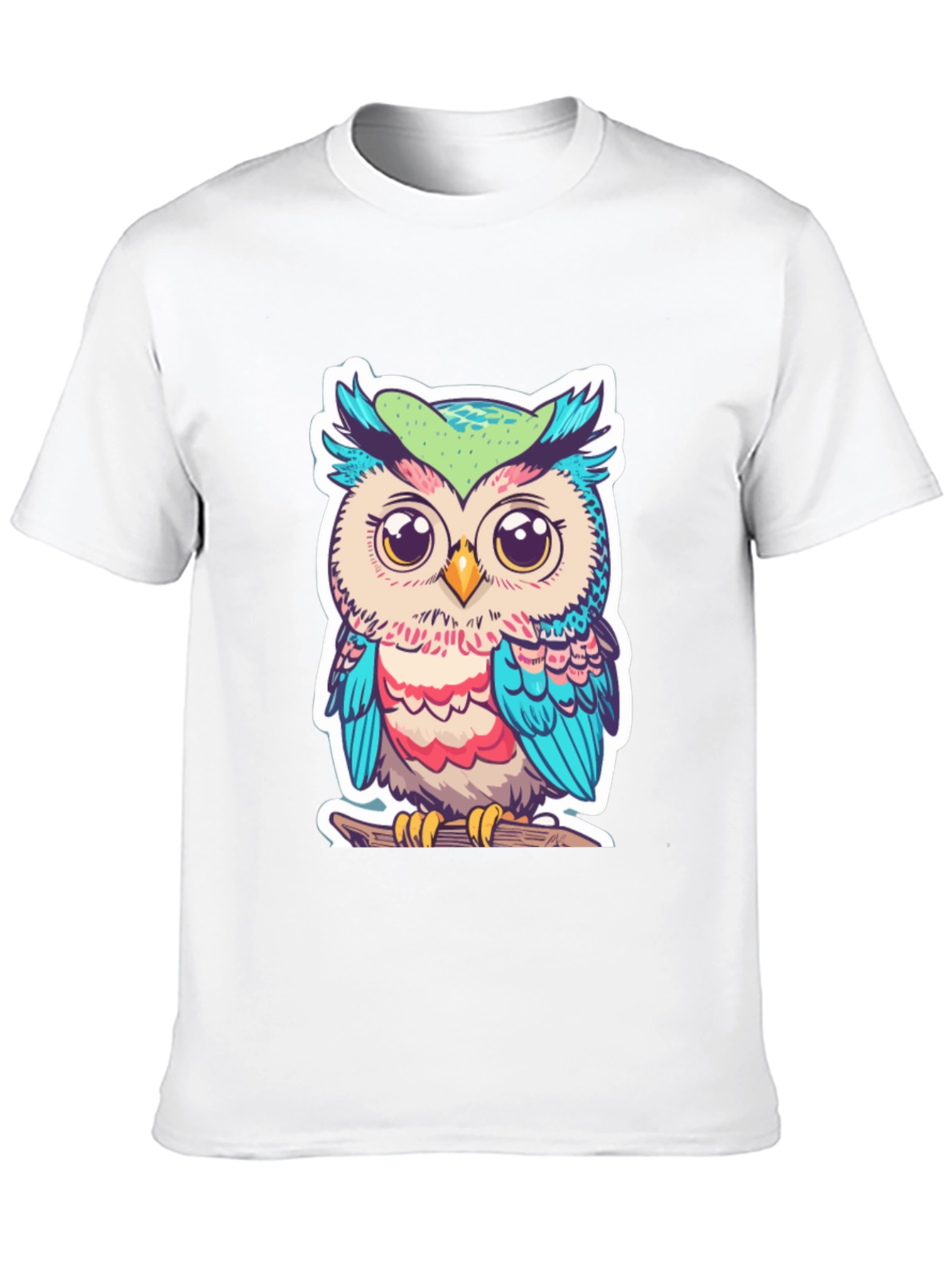 Cute Owl Graphic T-Shirt - Black Cotton Tee