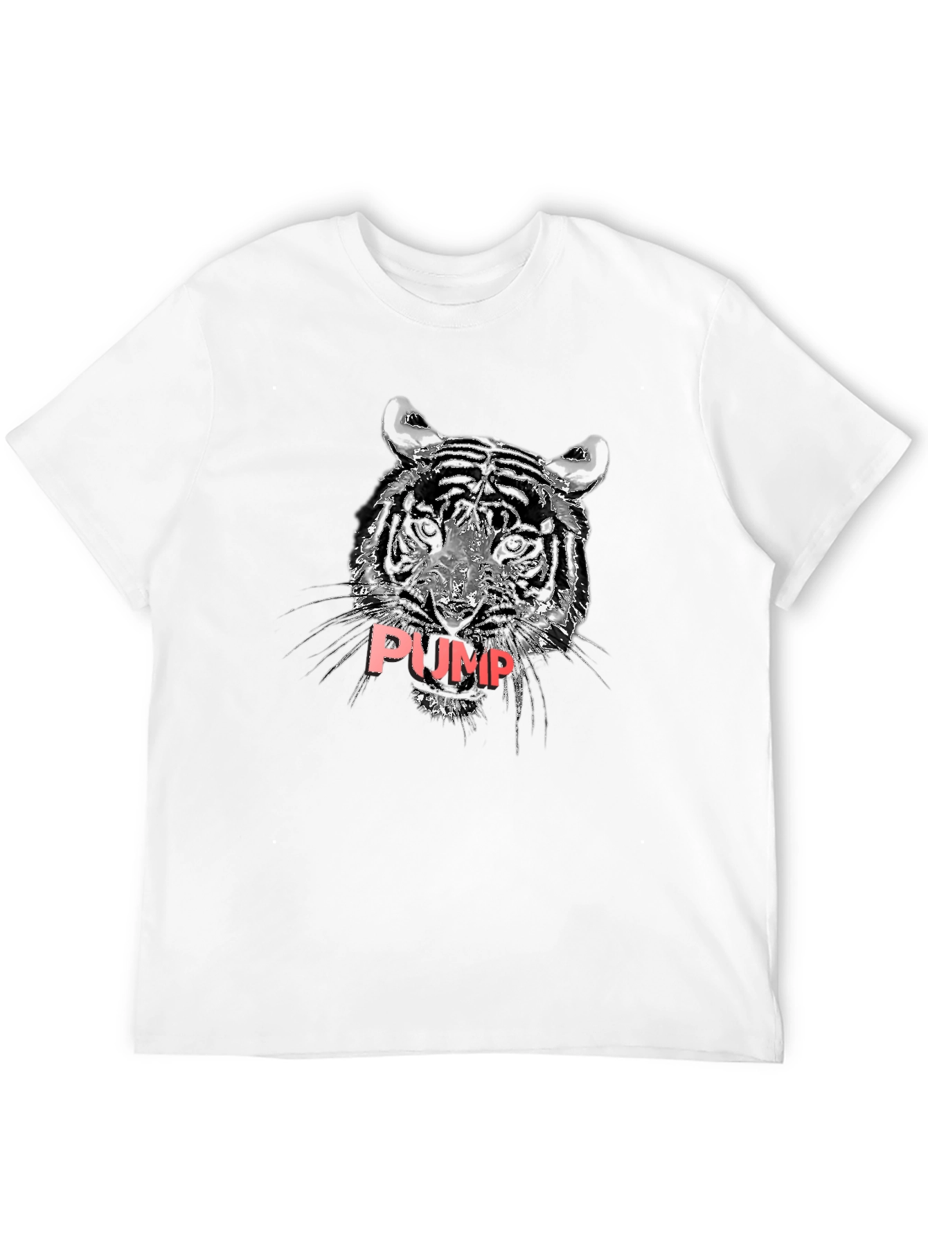 Tiger PUMP Graphic Tee - Black Cotton T-Shirt