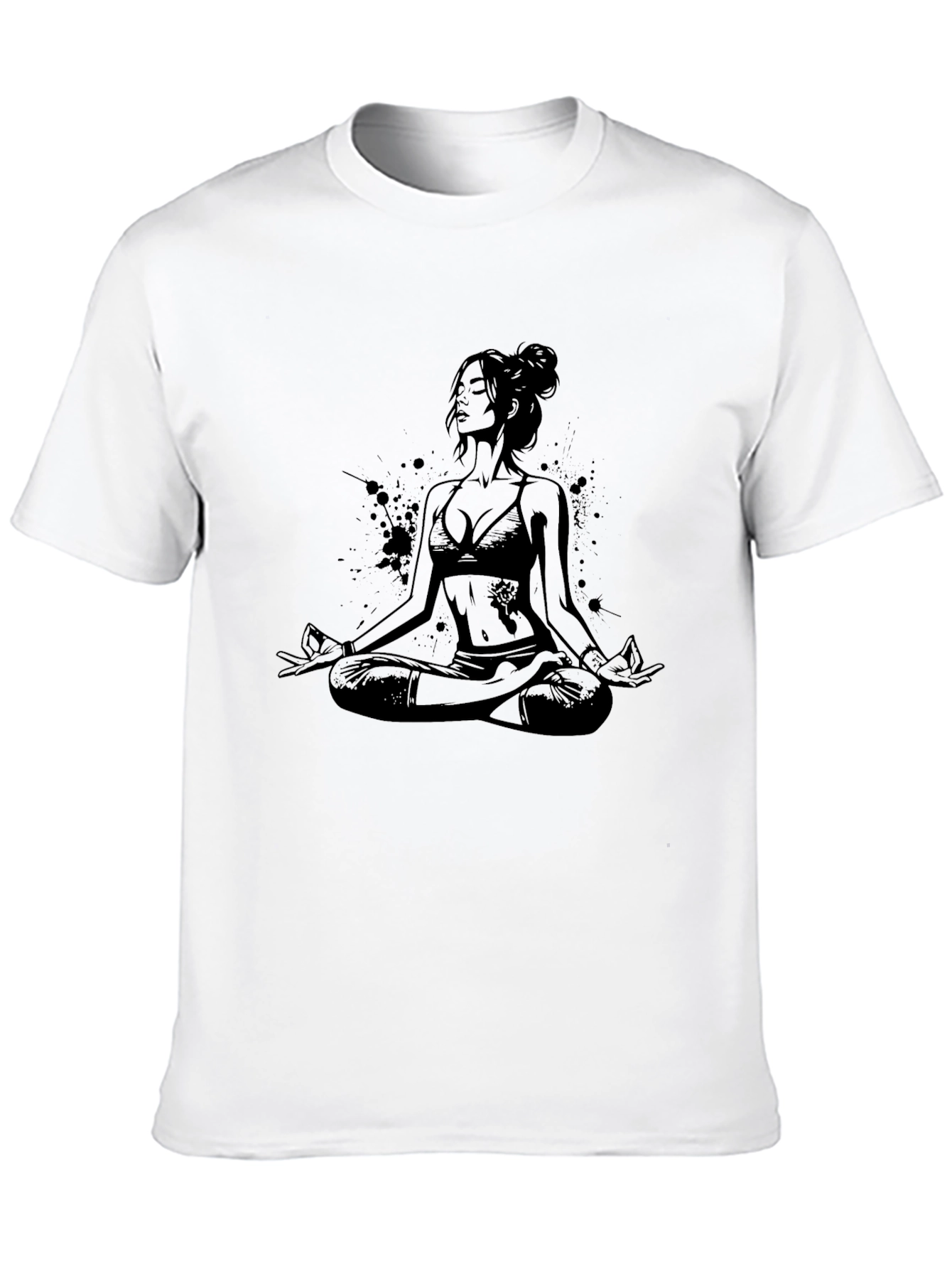 Yoga Pose Graphic Tee - Black