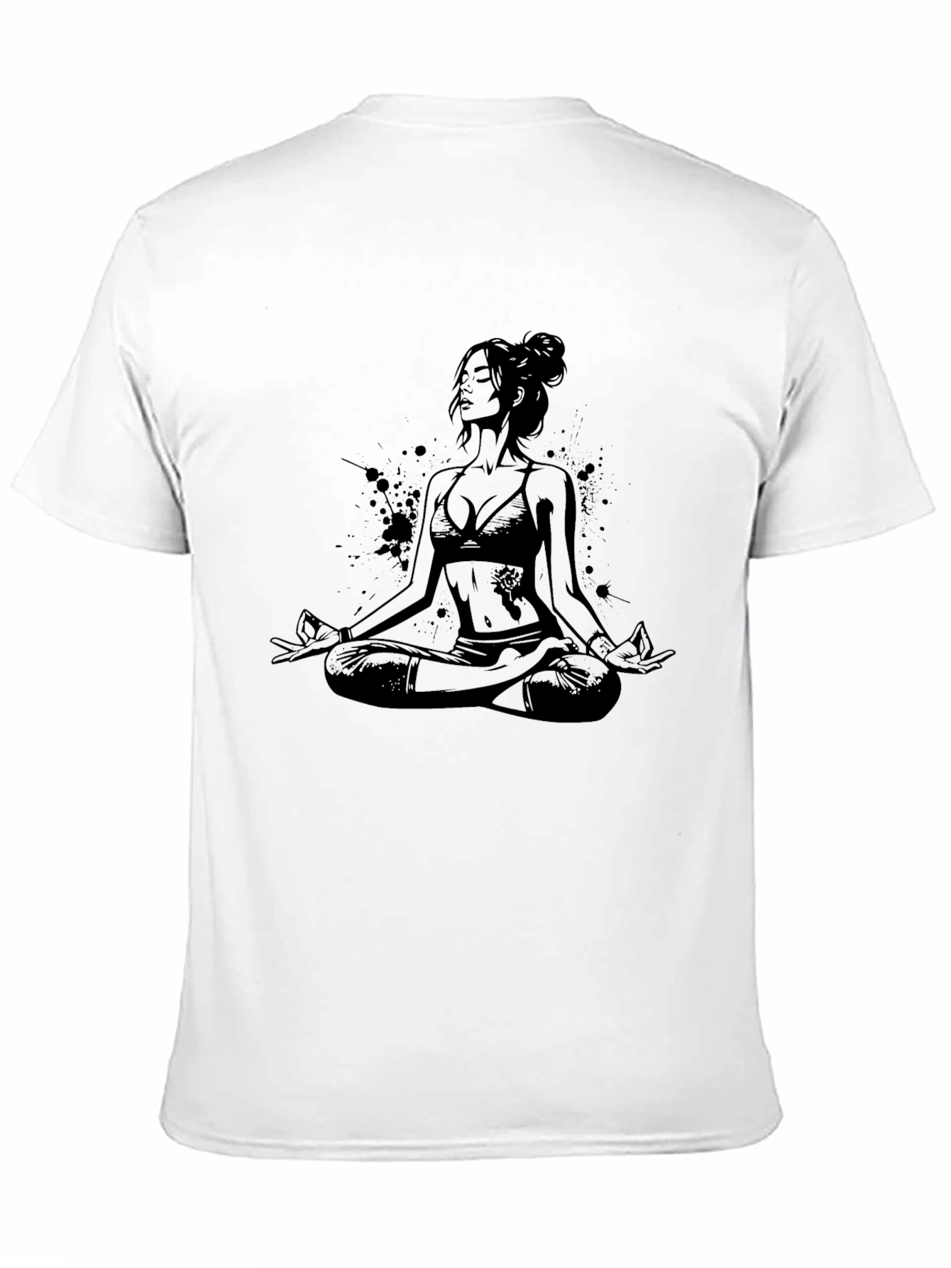 Yoga Pose Graphic Tee - Black
