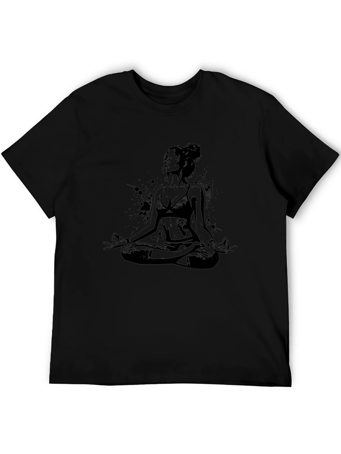 Yoga Pose Graphic Tee - Black