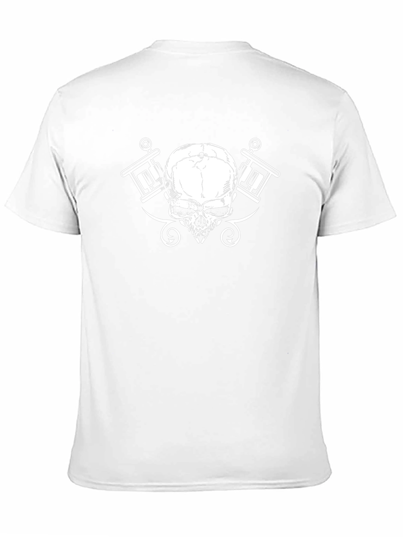 Skull & Tattoo Gun Graphic Black T-Shirt
