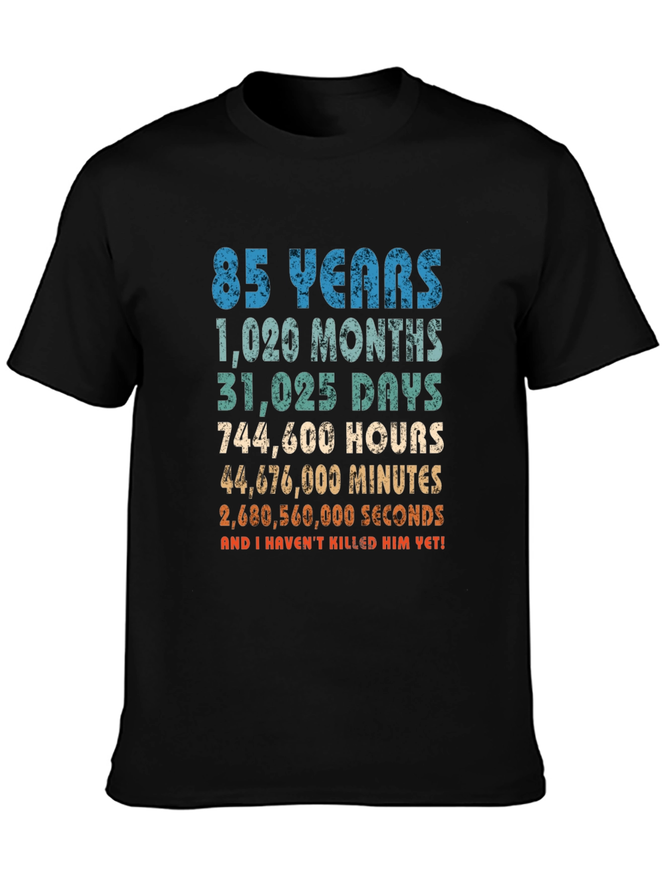 Funny 85th Birthday T-Shirt: Time Calculation