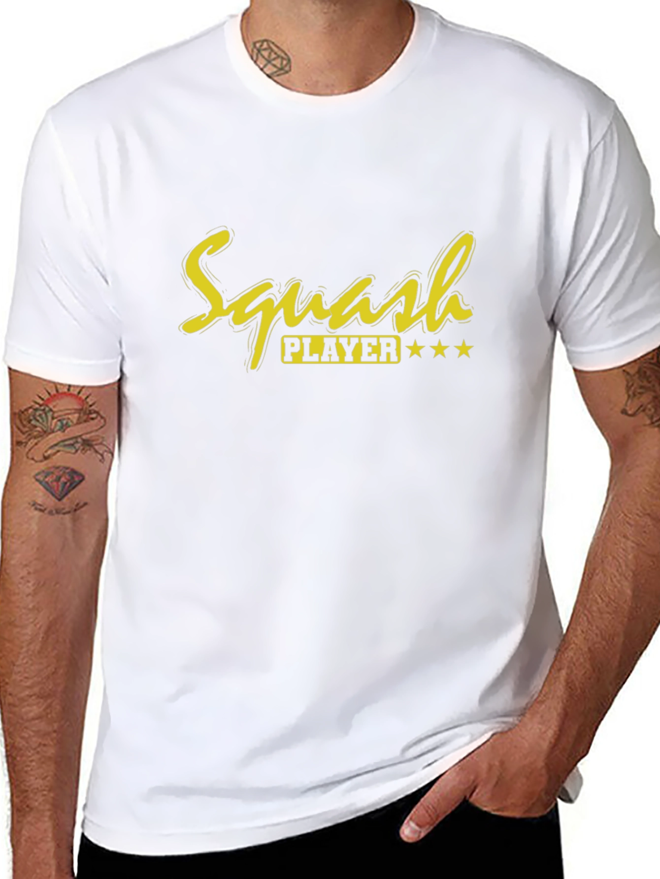 Squash Player Graphic Tee - Sporty & Stylish