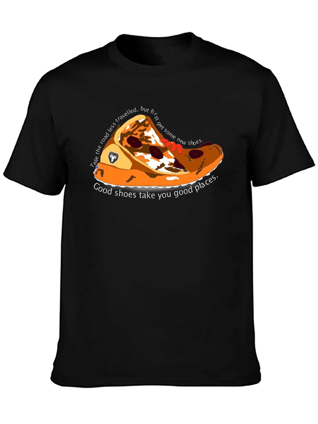 Pizza Shoe Graphic T-Shirt - Unique Design