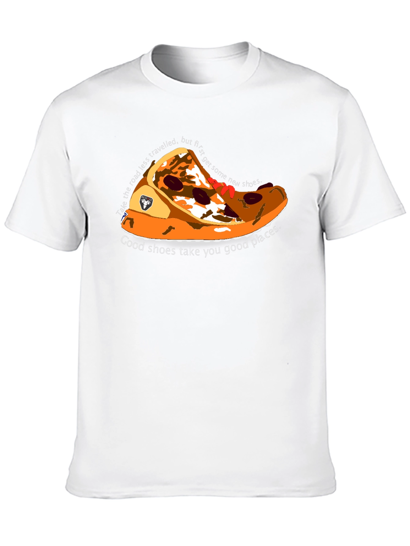 Pizza Shoe Graphic T-Shirt - Unique Design