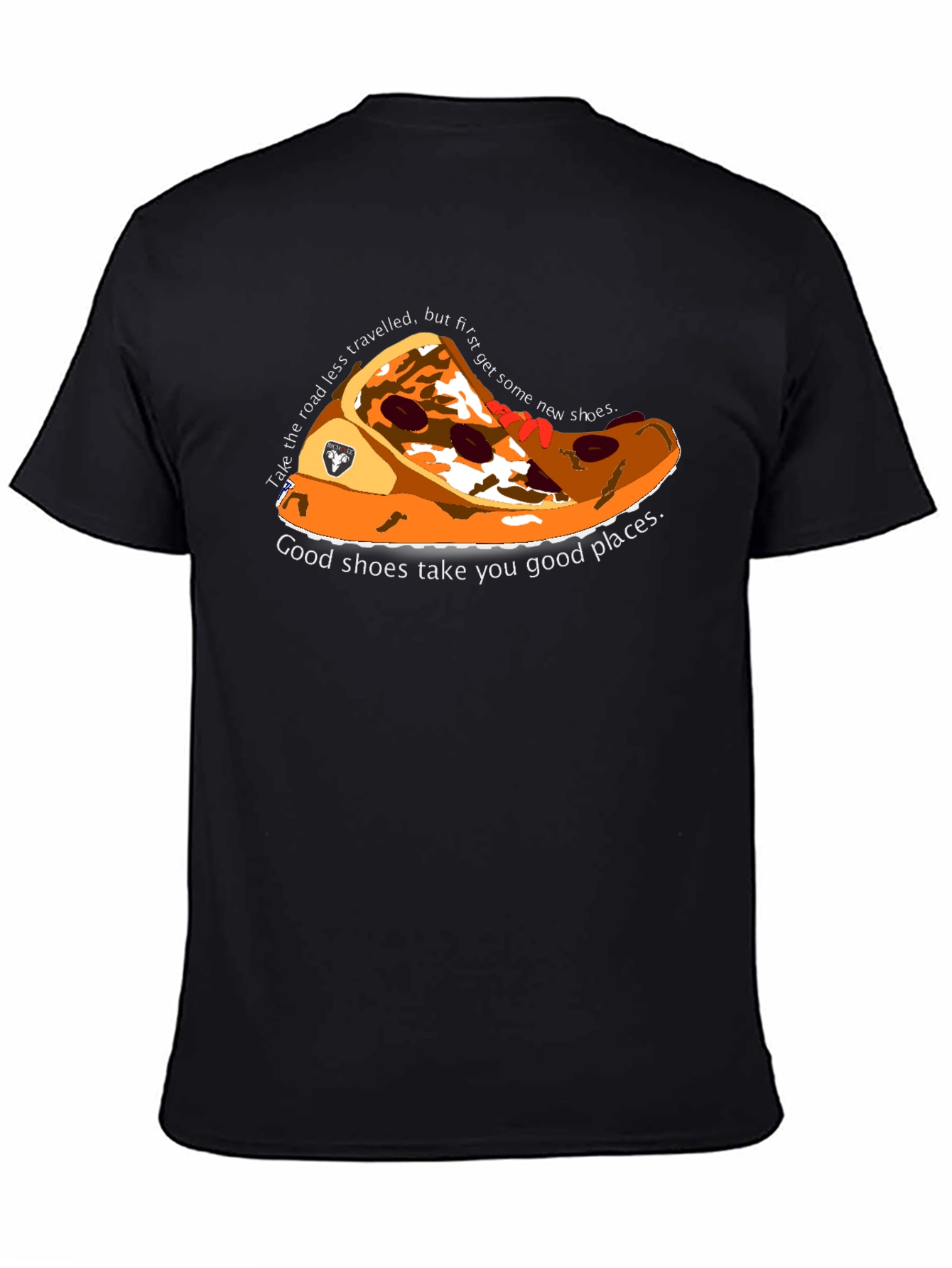 Pizza Shoe Graphic T-Shirt - Unique Design
