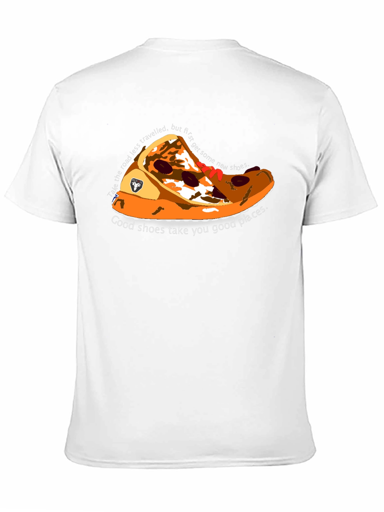 Pizza Shoe Graphic T-Shirt - Unique Design