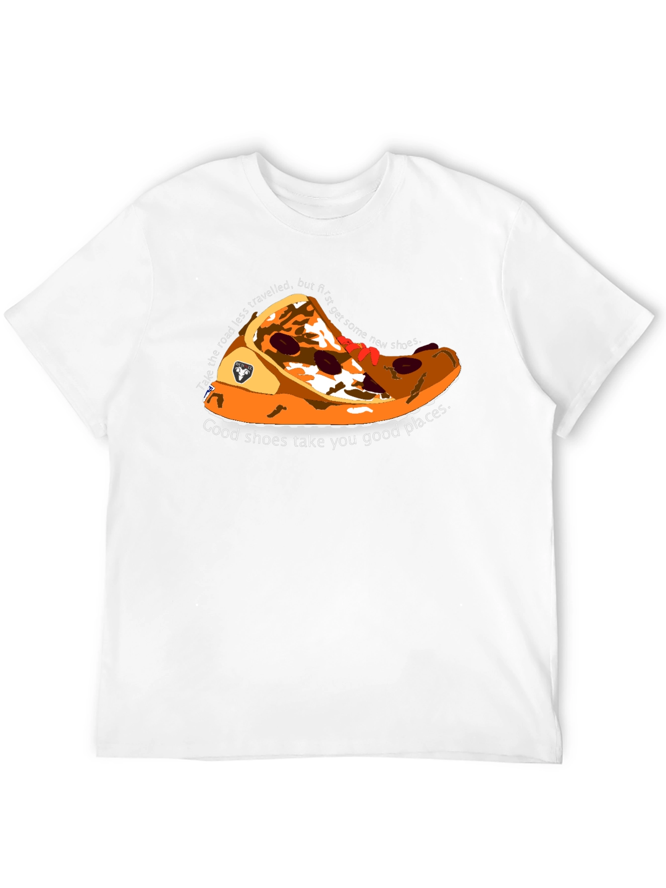 Pizza Shoe Graphic T-Shirt - Unique Design