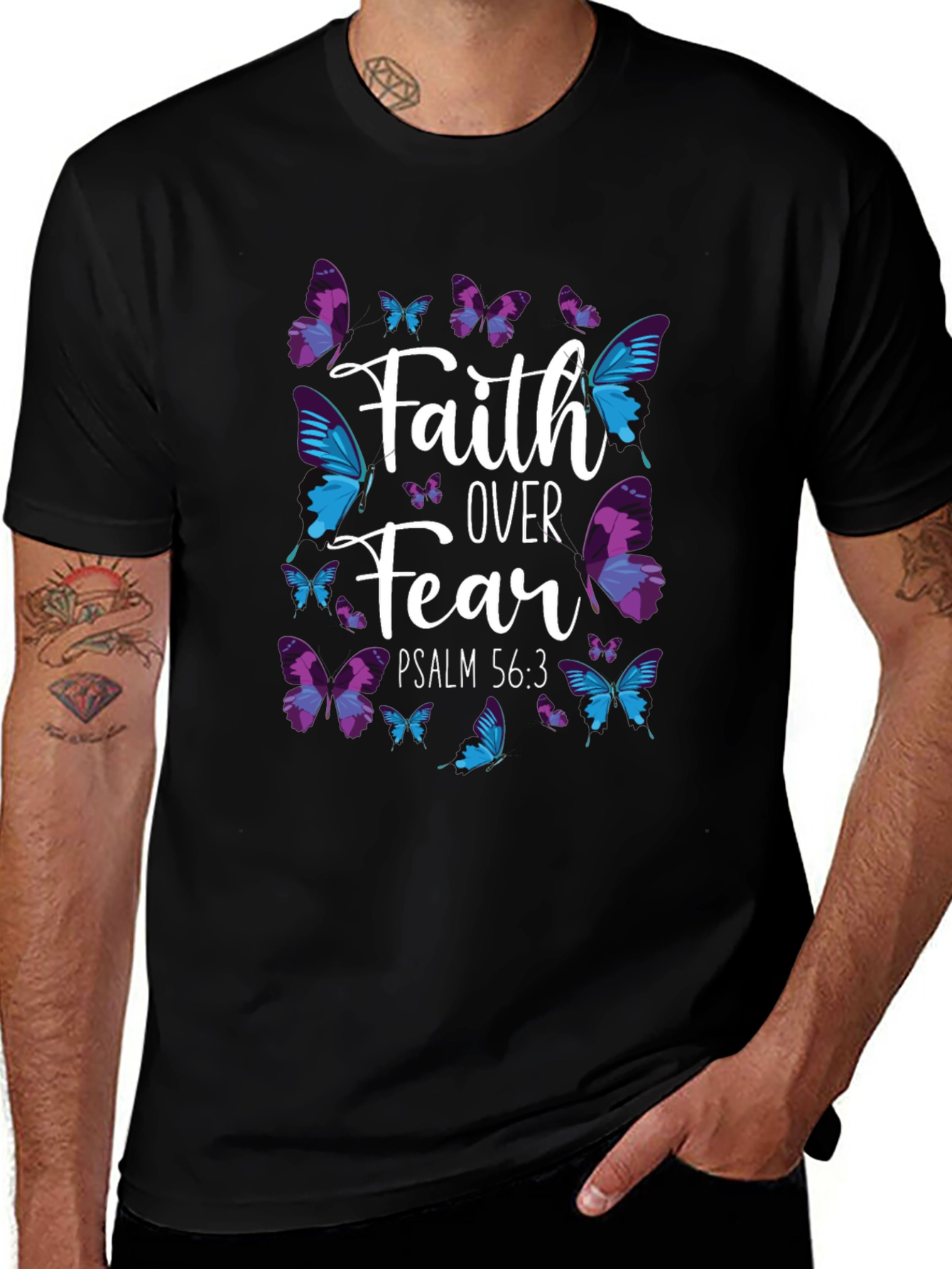 Faith Over Fear Butterfly Graphic Tee
