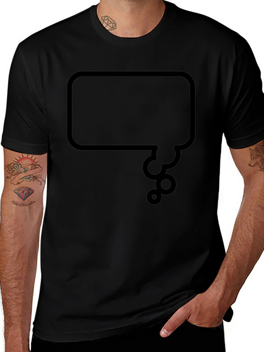 Thinking Bubble Graphic Tee - Black Casual Shirt