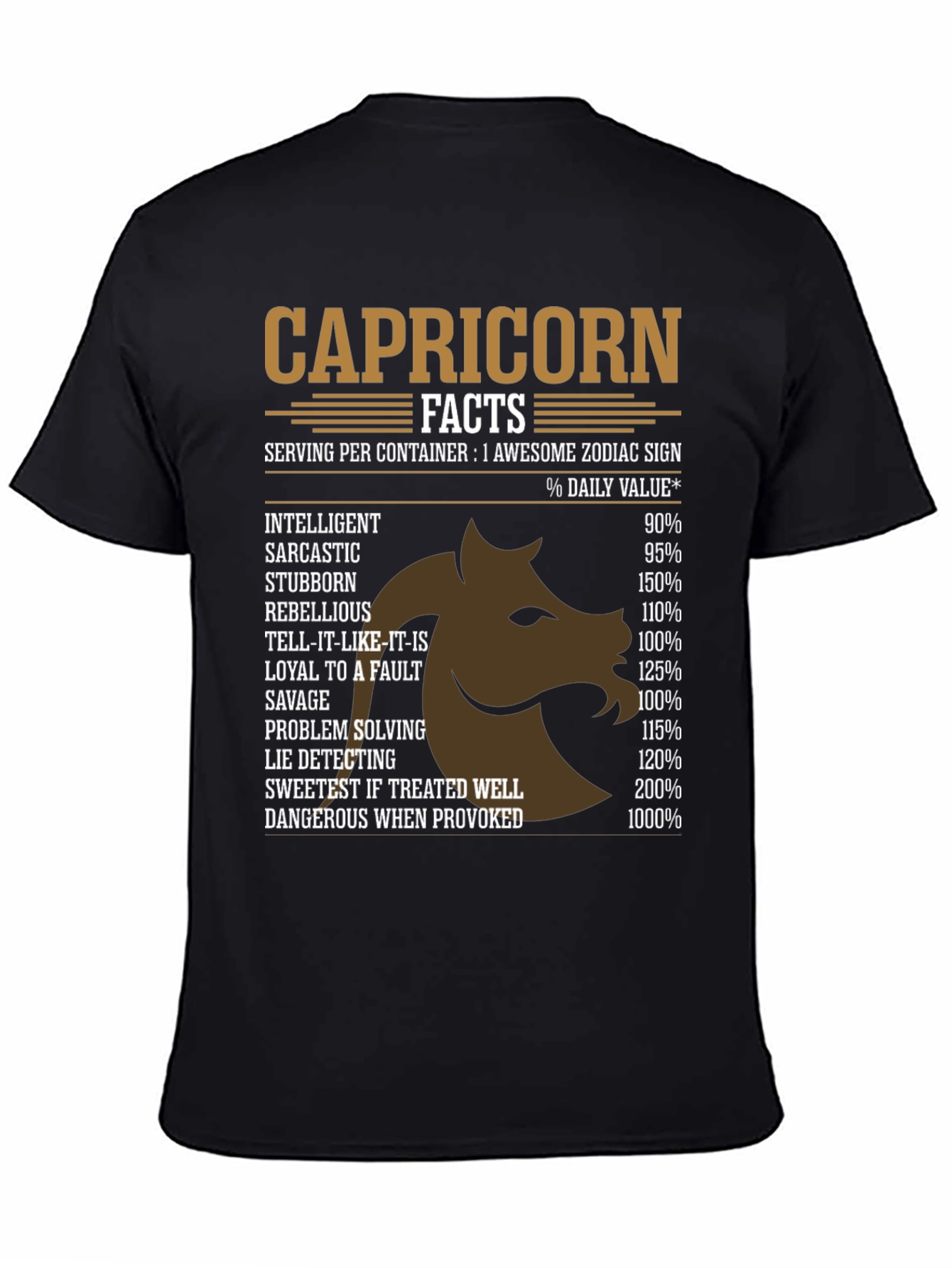 Capricorn Zodiac Sign Facts T-Shirt