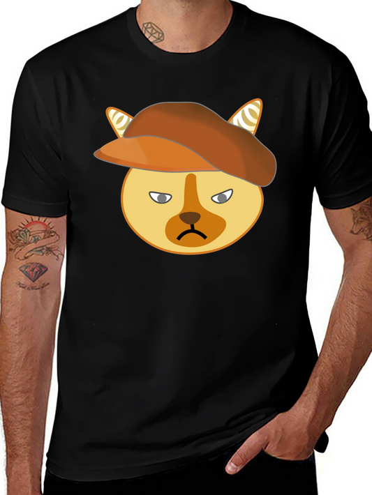 Grumpy Cat Beret T-Shirt - Unisex Cotton Tee