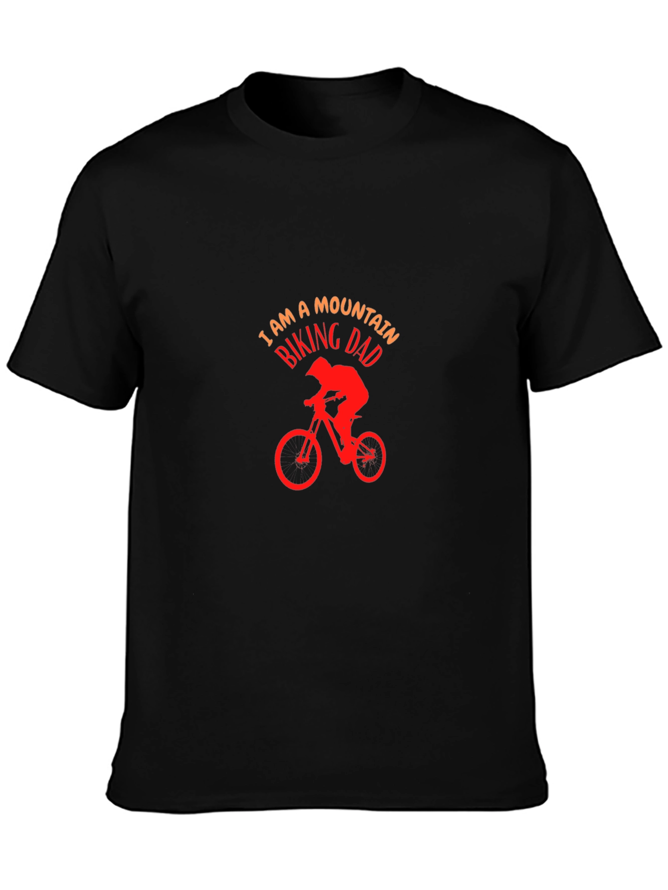 Mountain Biking Dad T-Shirt - Black Cotton Tee